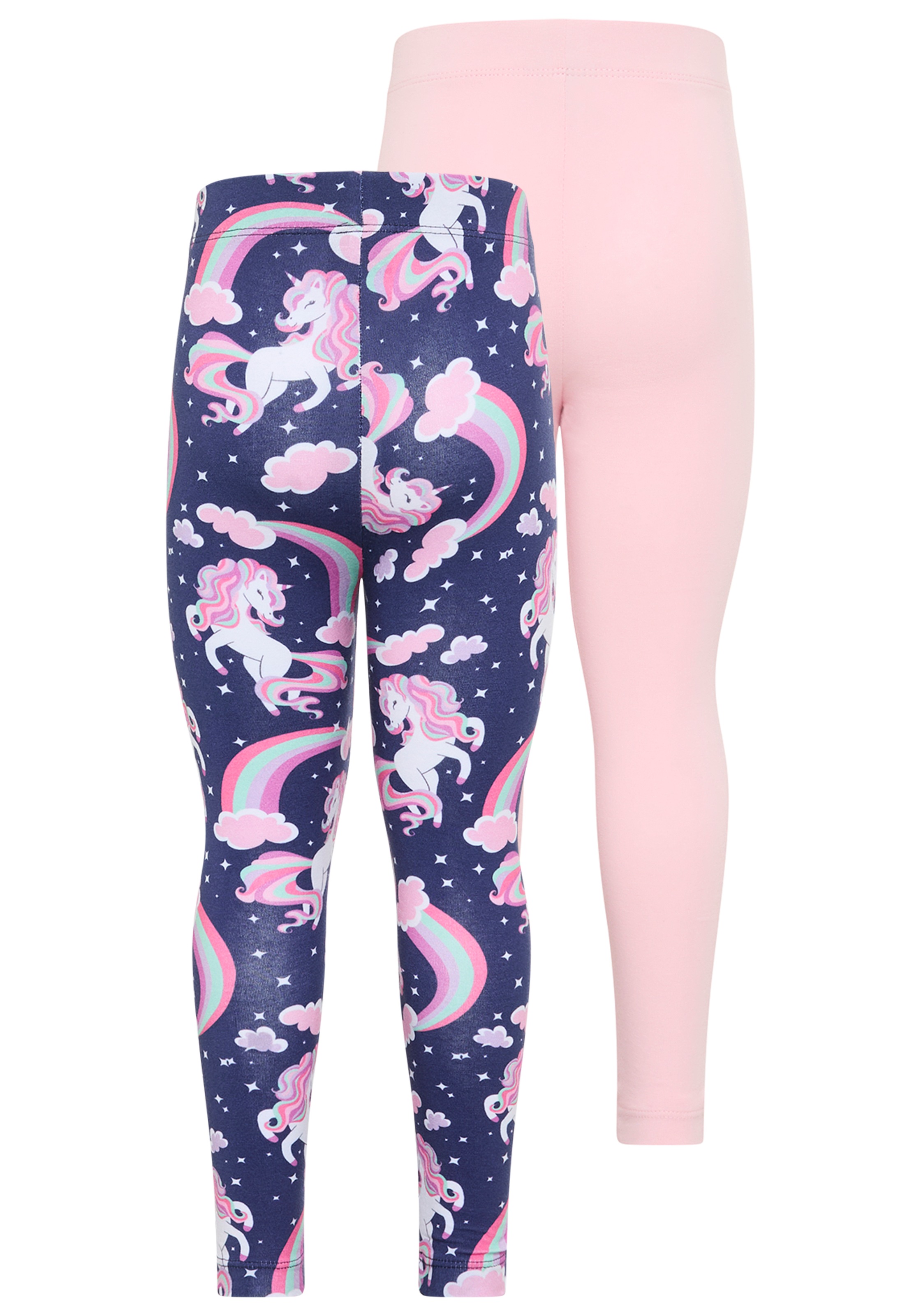 KIDSWORLD Leggings »2er Pack Leggings mit Einhorn-Muster«  für Mädchen, extra-enge Beinform, mit Gummizug am Bund