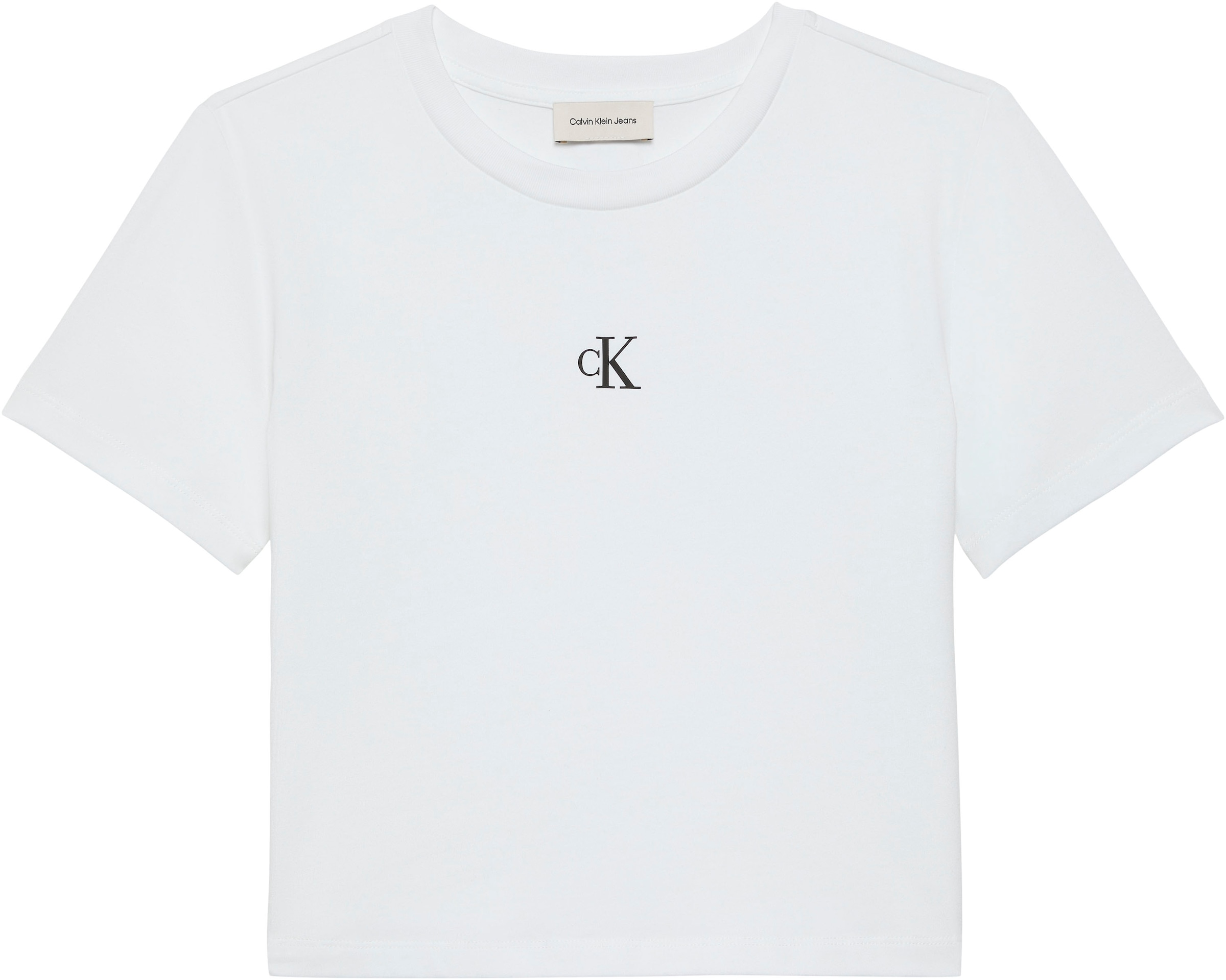 Calvin Klein Jeans T-Shirt »LOGO CROPPED TEE« Boxy fit mit Rundhalsausschnitt, mit Logoschriftzug