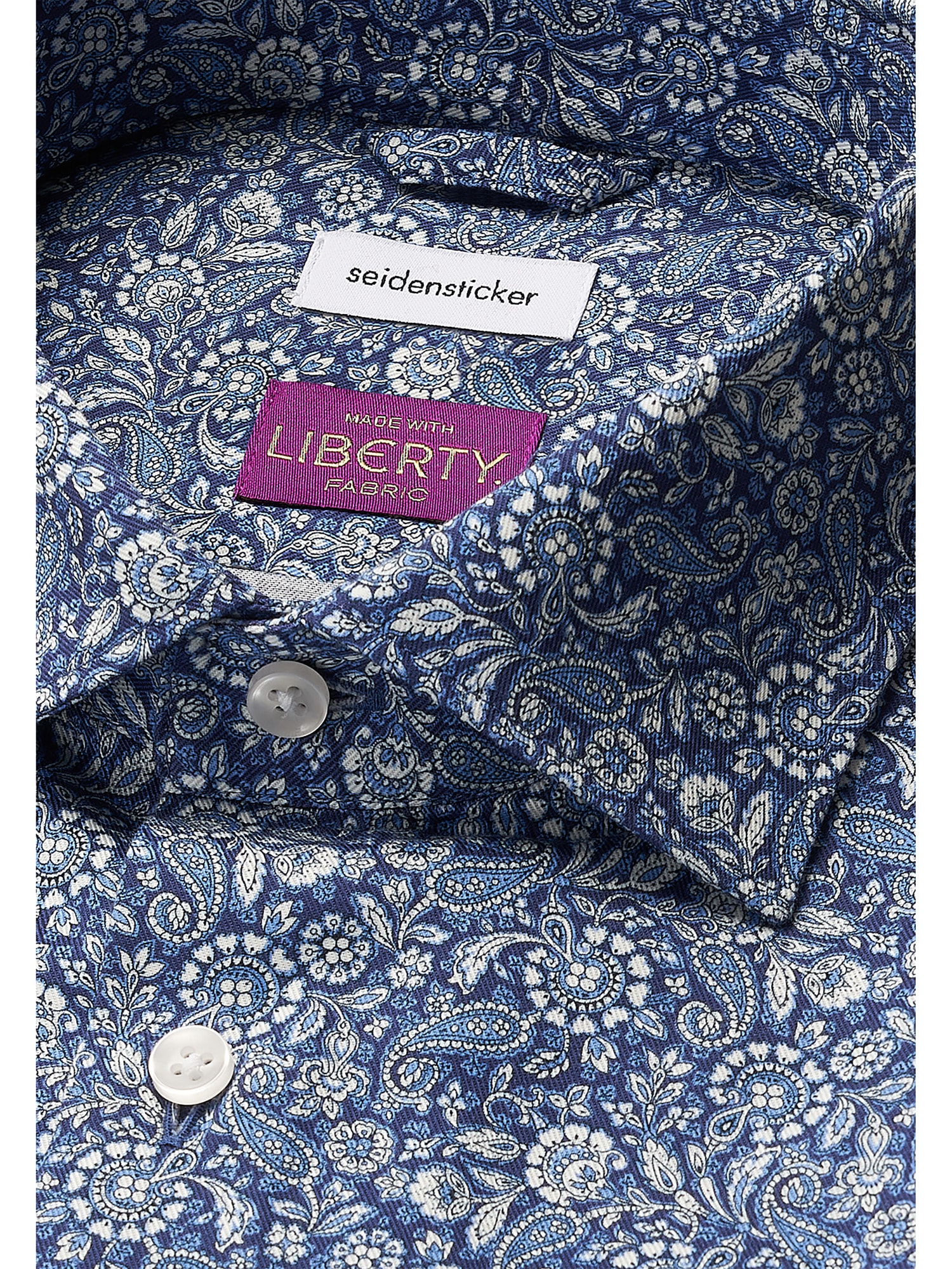 seidensticker Businesshemd »Schwarze Rose« X-Slim 1/1 Kentkragen Paisley