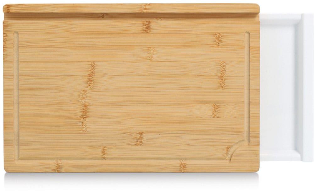 Zeller Present Planche à découper »mit Tablet-Halter« mit herausnehmbarem Auffangbehälter