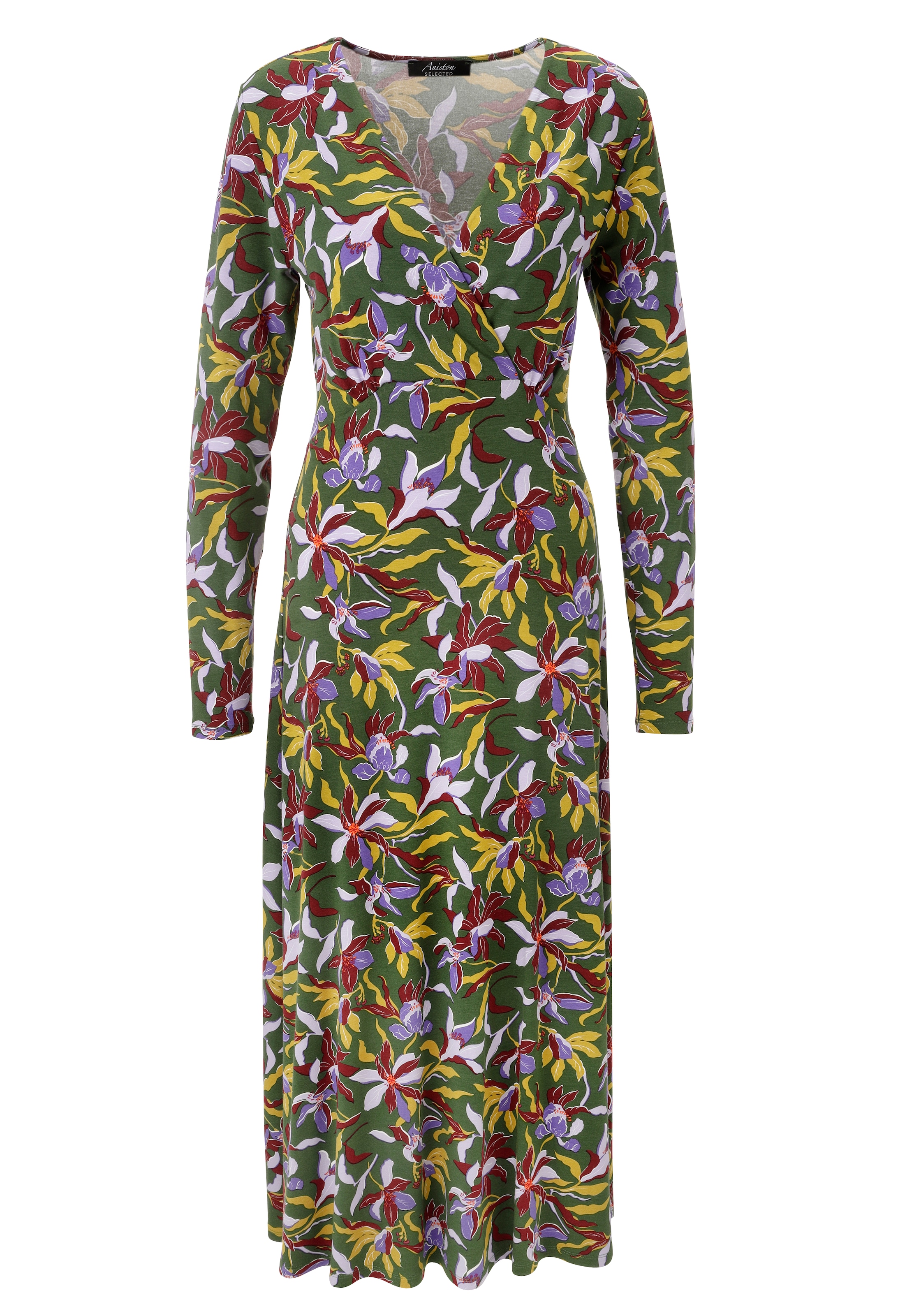 Aniston SELECTED Maxikleid mit V-Ausschnitt in Wickeloptik und Unterbrustnaht - NEUE KOLLEKTION