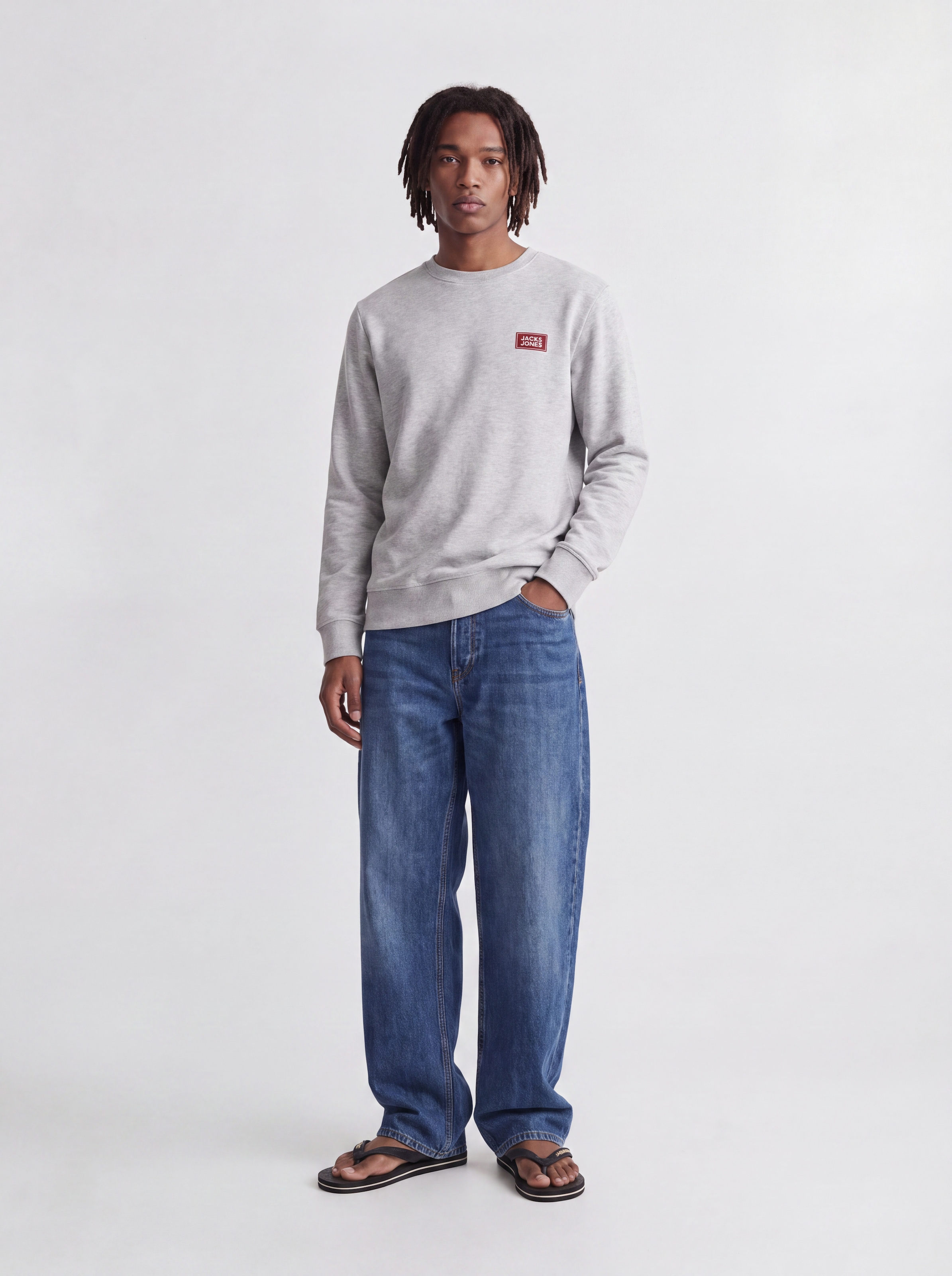 Jack & Jones Sweat-shirt »JJRUSH SWEAT CREW NECK 3PK MP«, 3 mélange coton, coupe régulière
