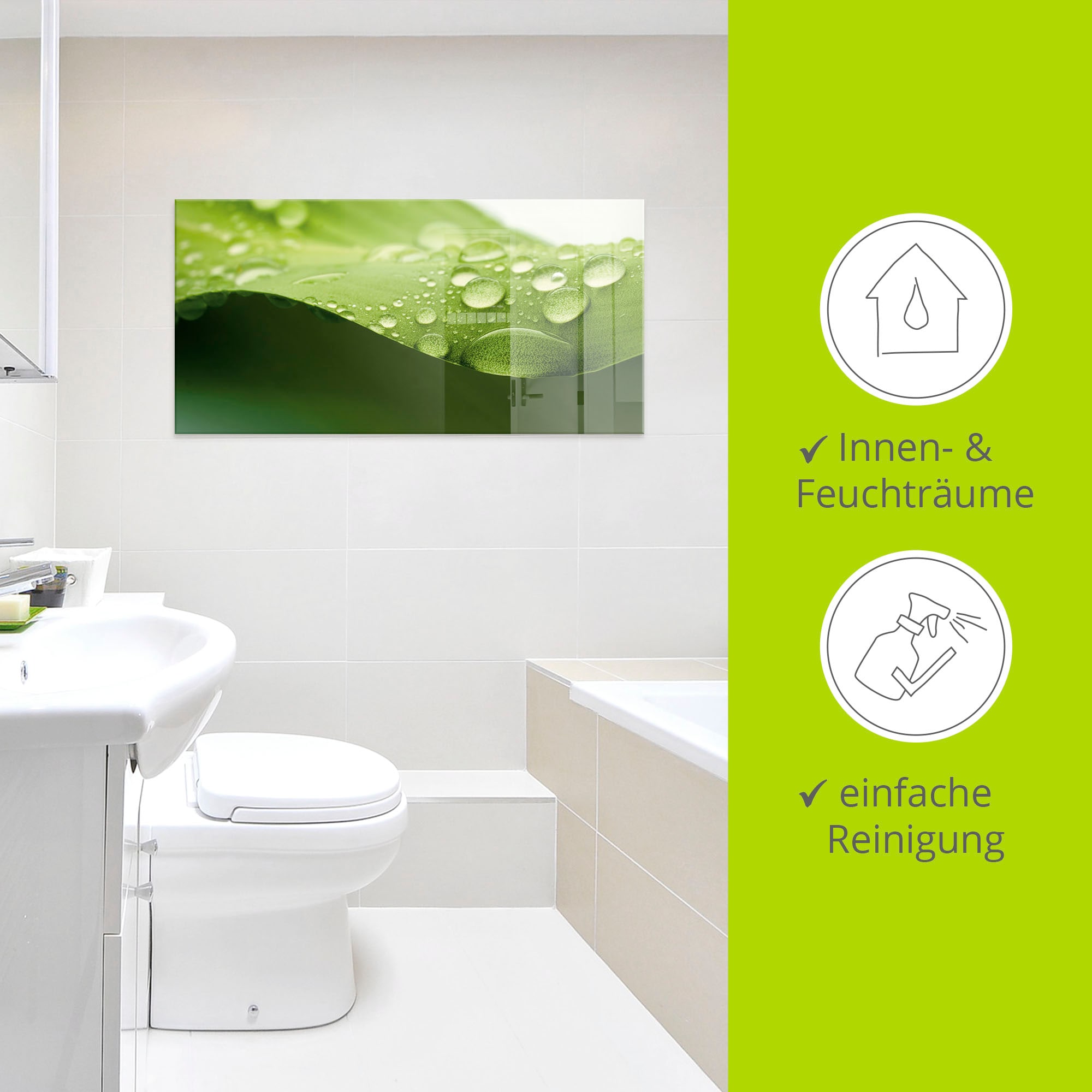 Artland Glasbild »Blatt« Zen 1 Stk. tlg. in verschiedenen Grössen