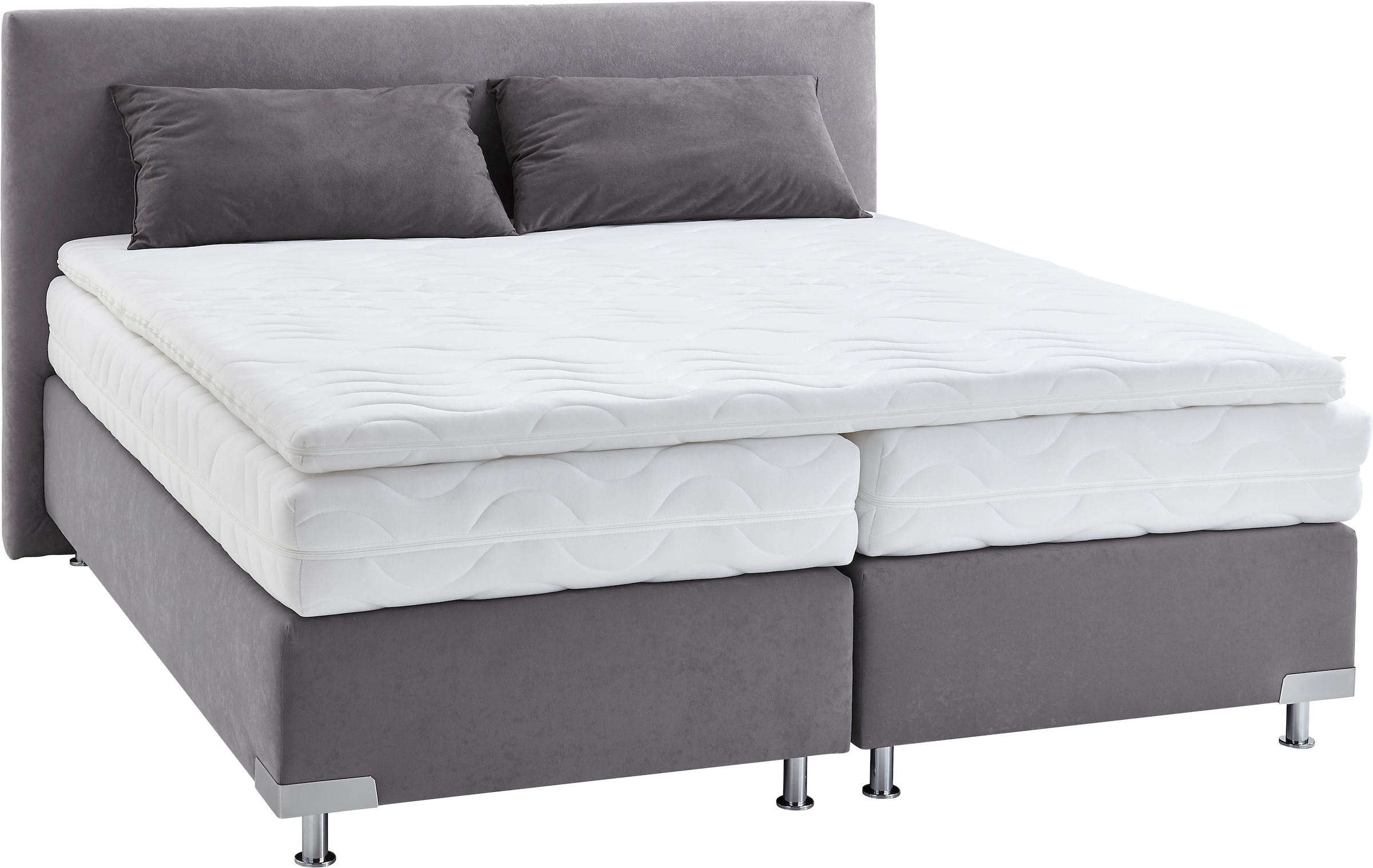 Westfalia Schlafkomfort Lit boxspring »Ambiente, wahlweise in verschiedenen Grössen & Farben« in verschiedenen Härtegraden, wahlweise mit Topper