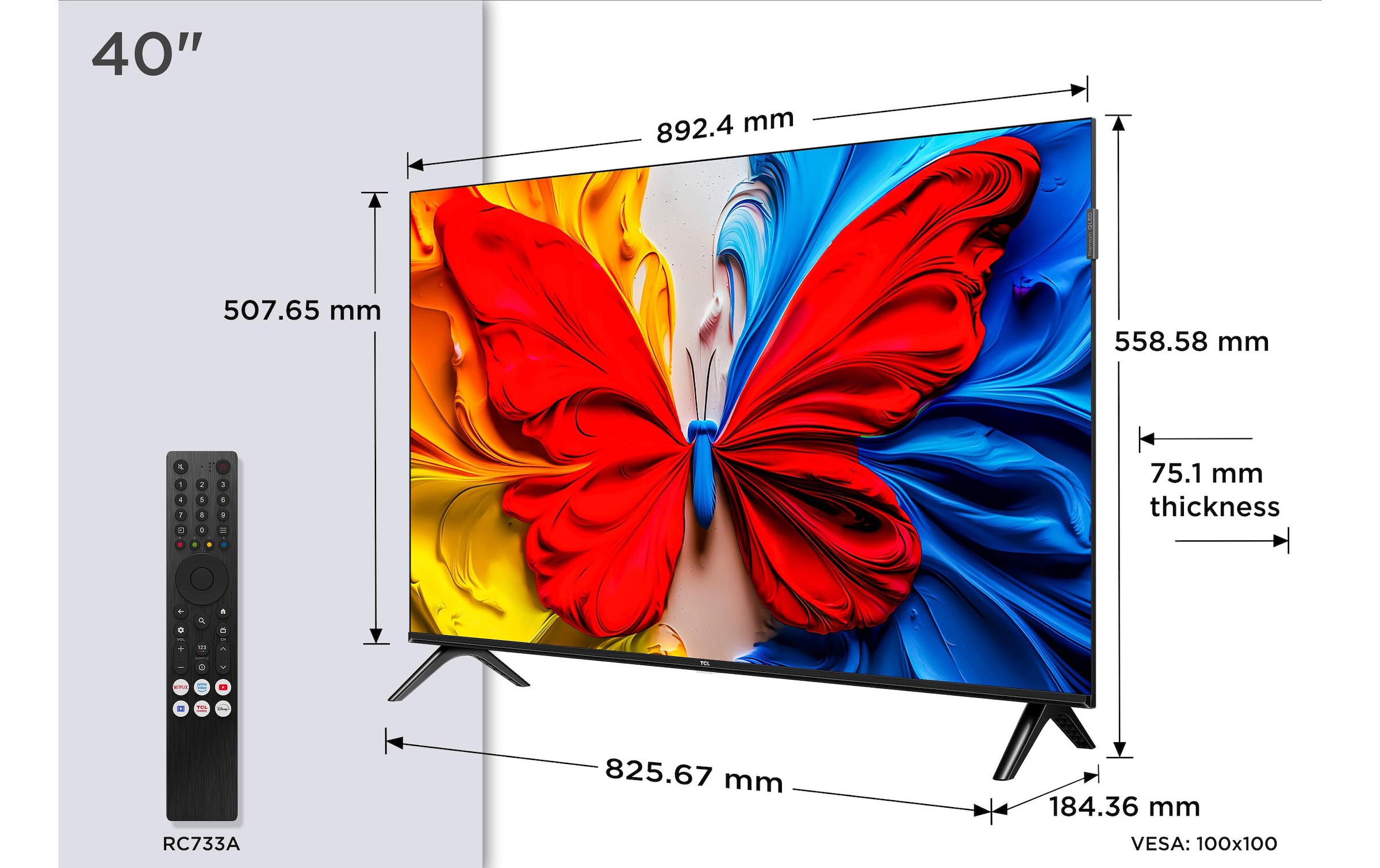 TCL Téléviseur QLED »40S5K« 102 cm/40 ″