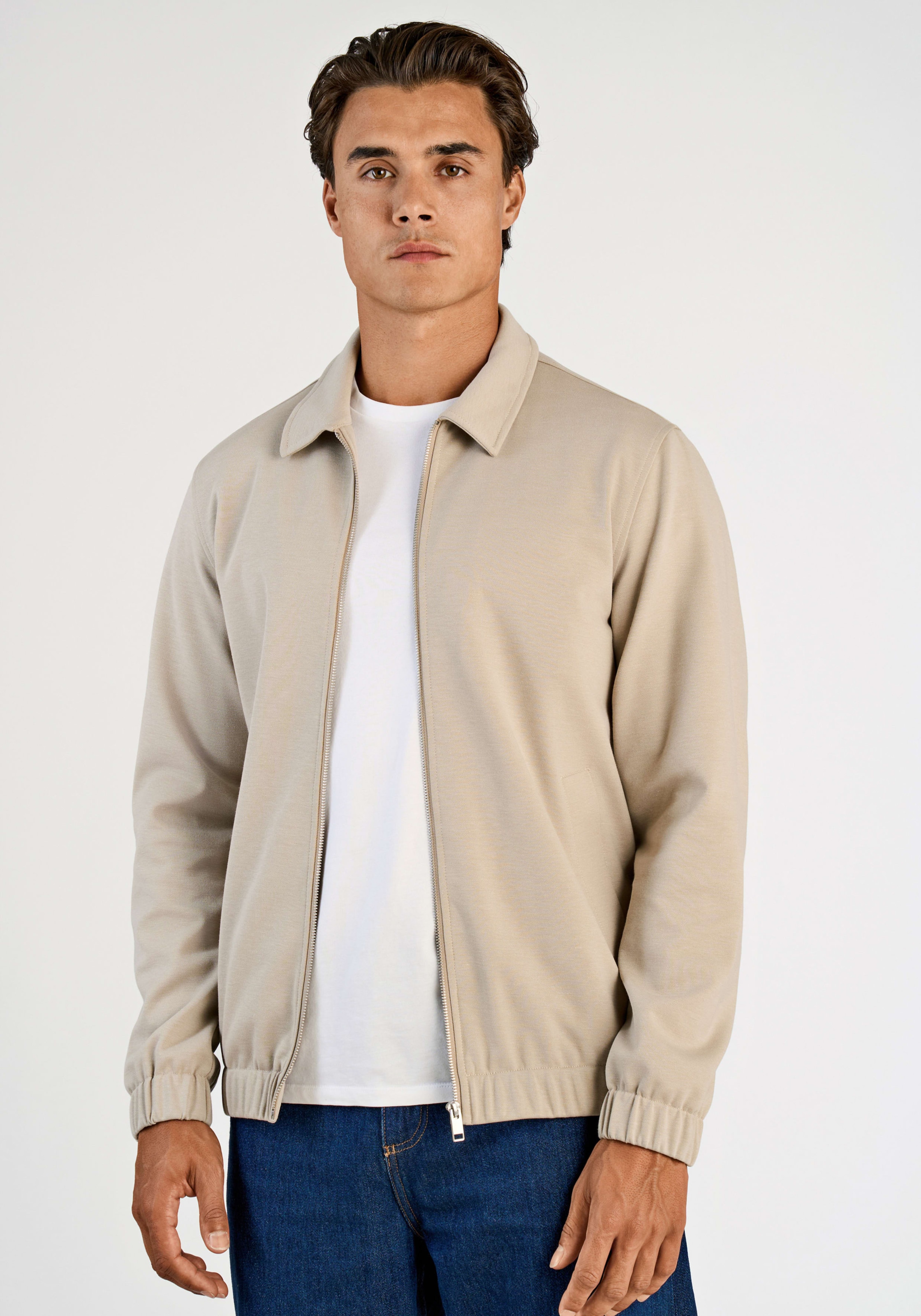 LINDBERGH Blouson ohne Kapuze mit Hemdkragen und Reissverschluss