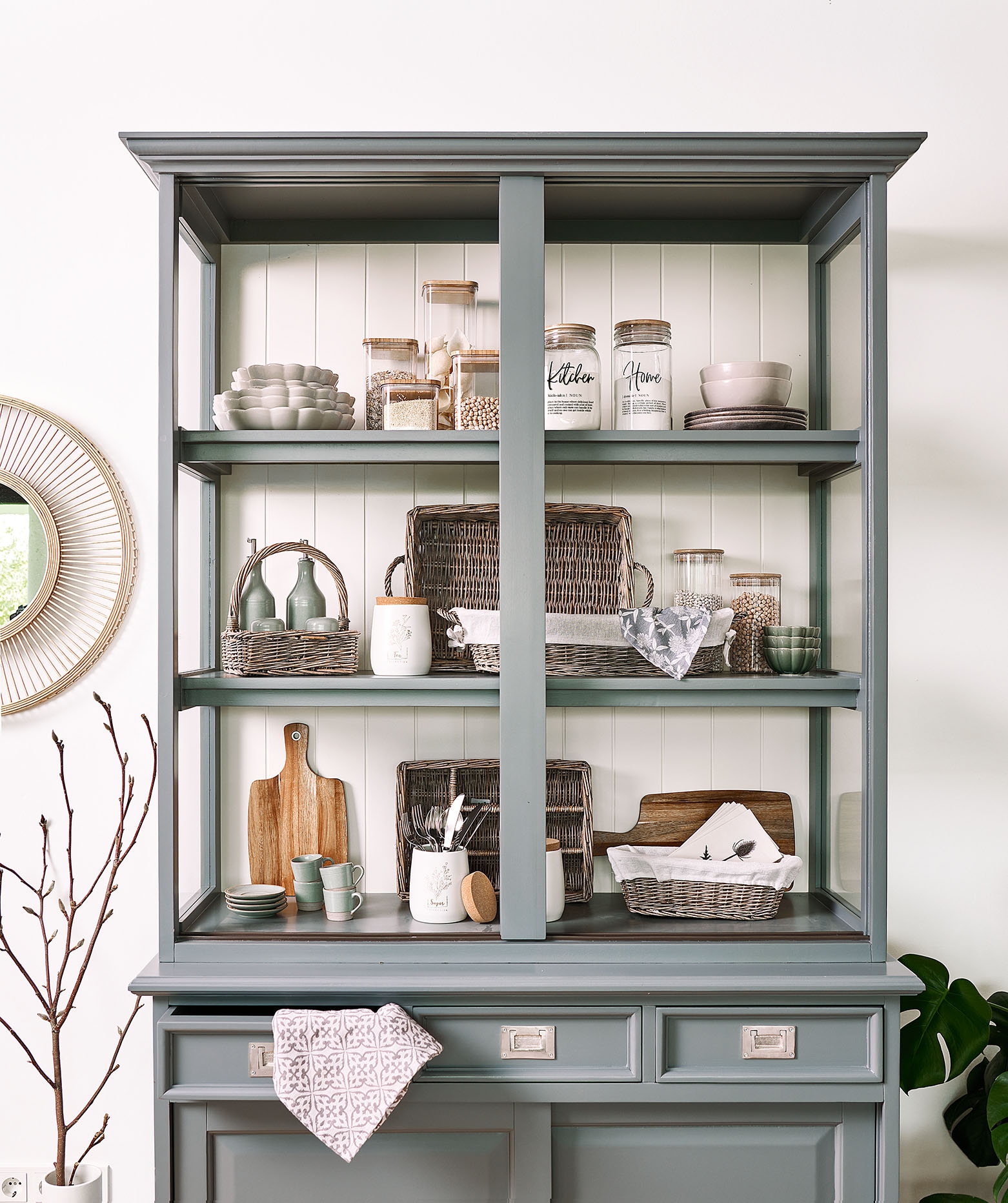 Zeller Present Besteckkorb Weidenatur, mit praktischer Fächereinteilung