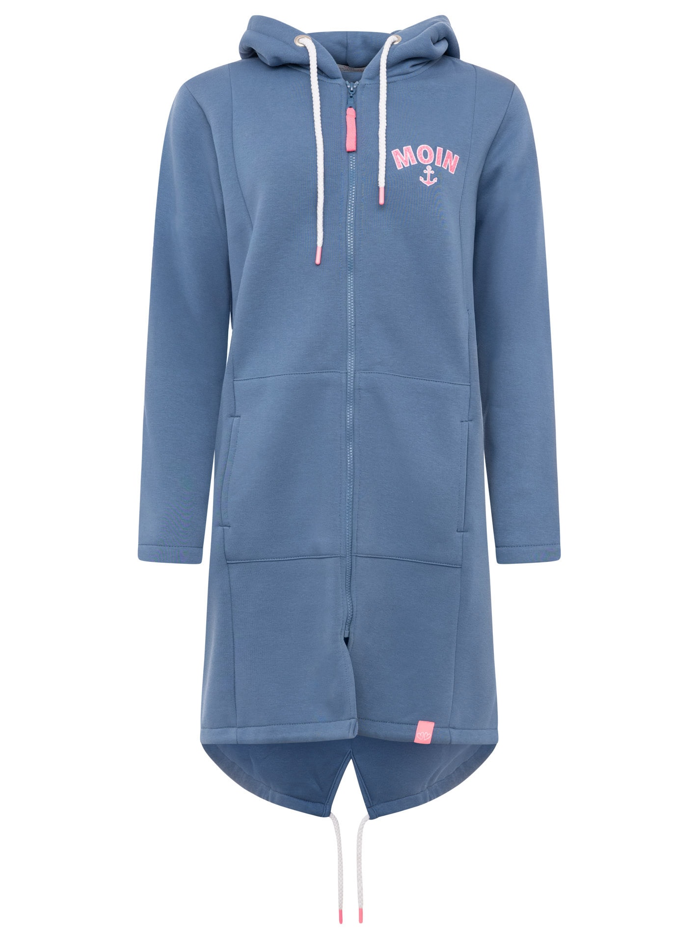 Zwillingsherz Jerseymantel »"Moin Classic"« martimier Look, Moin Stickerei vorne und hinten, mit Taschen