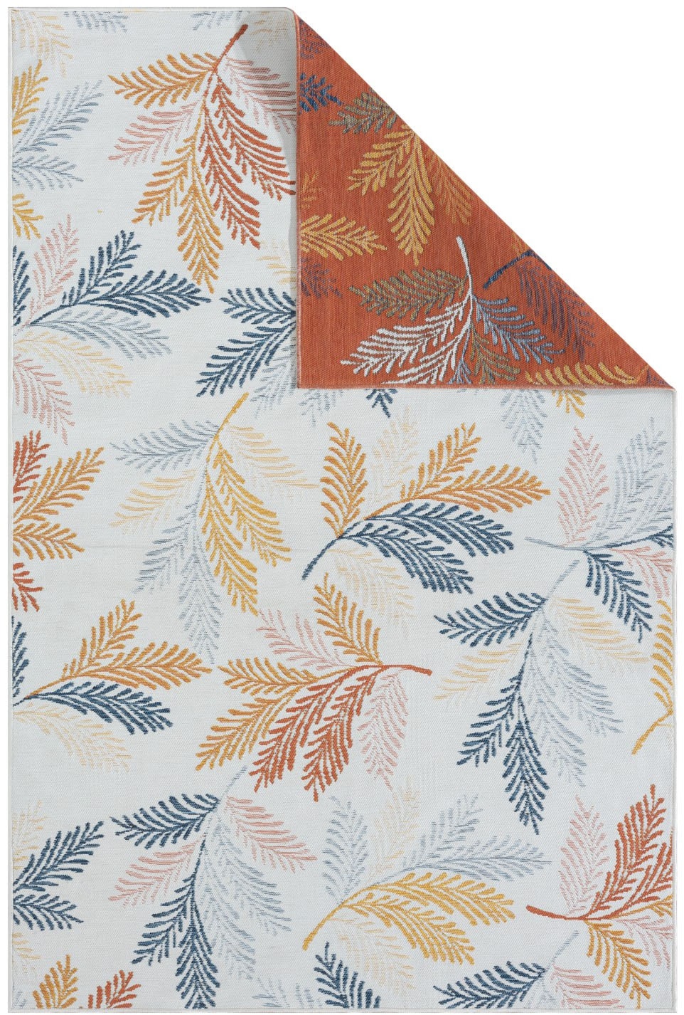 Myflair Möbel & Accessoires Teppich »Johanna, LAGERRÄUMUNG!« rechteckig 6 mm Höhe Wendeteppich, Blätter Motiv, Outdoor geeignet, Balkon, Terrasse
