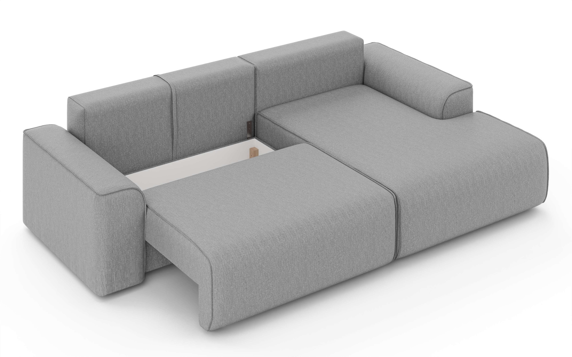 Home affaire Ecksofa »Santenay mit Bettfunktion und Bettkasten, Masse: B/T/H 266/164/90 cm« L-Form mit Wellenfederung, Schlaffläche: 140x213 cm, auch in Cord