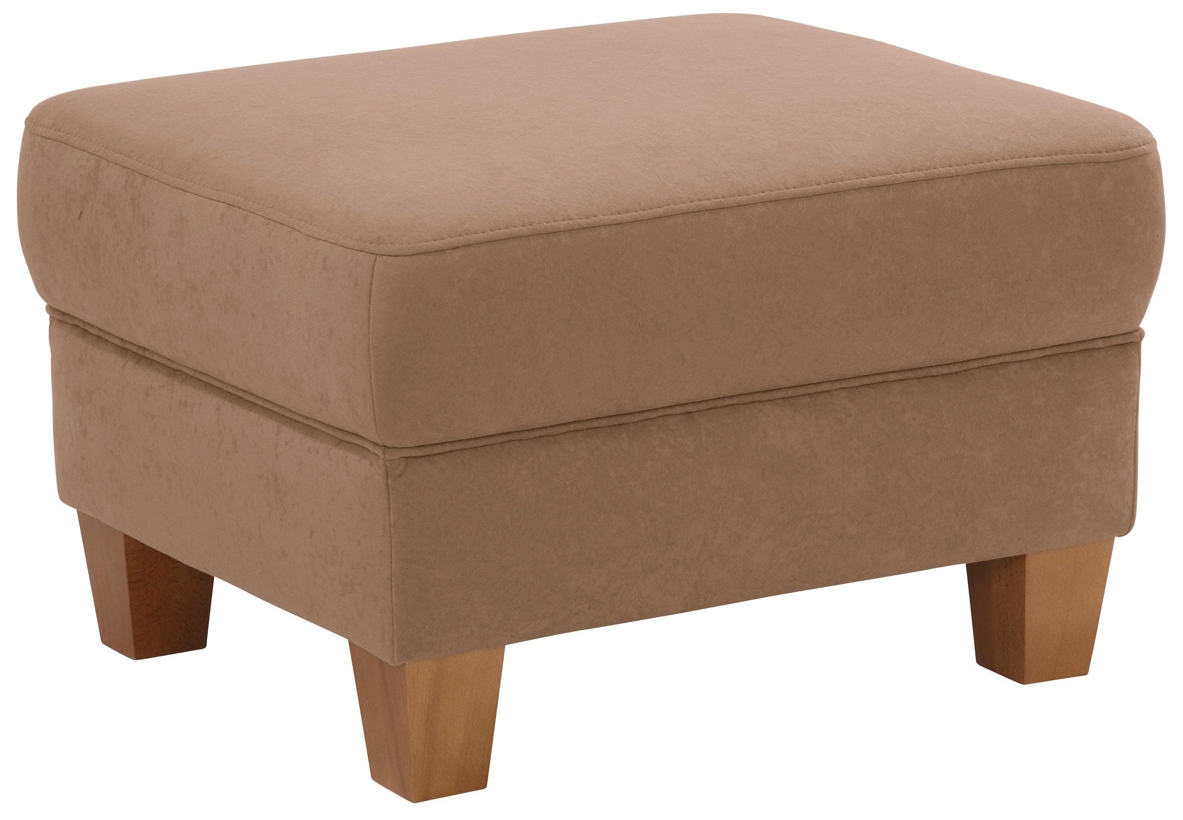 Home affaire Tabouret »Texel« mit Federkern und Kontrastnaht, Füsse Buche eichefarben