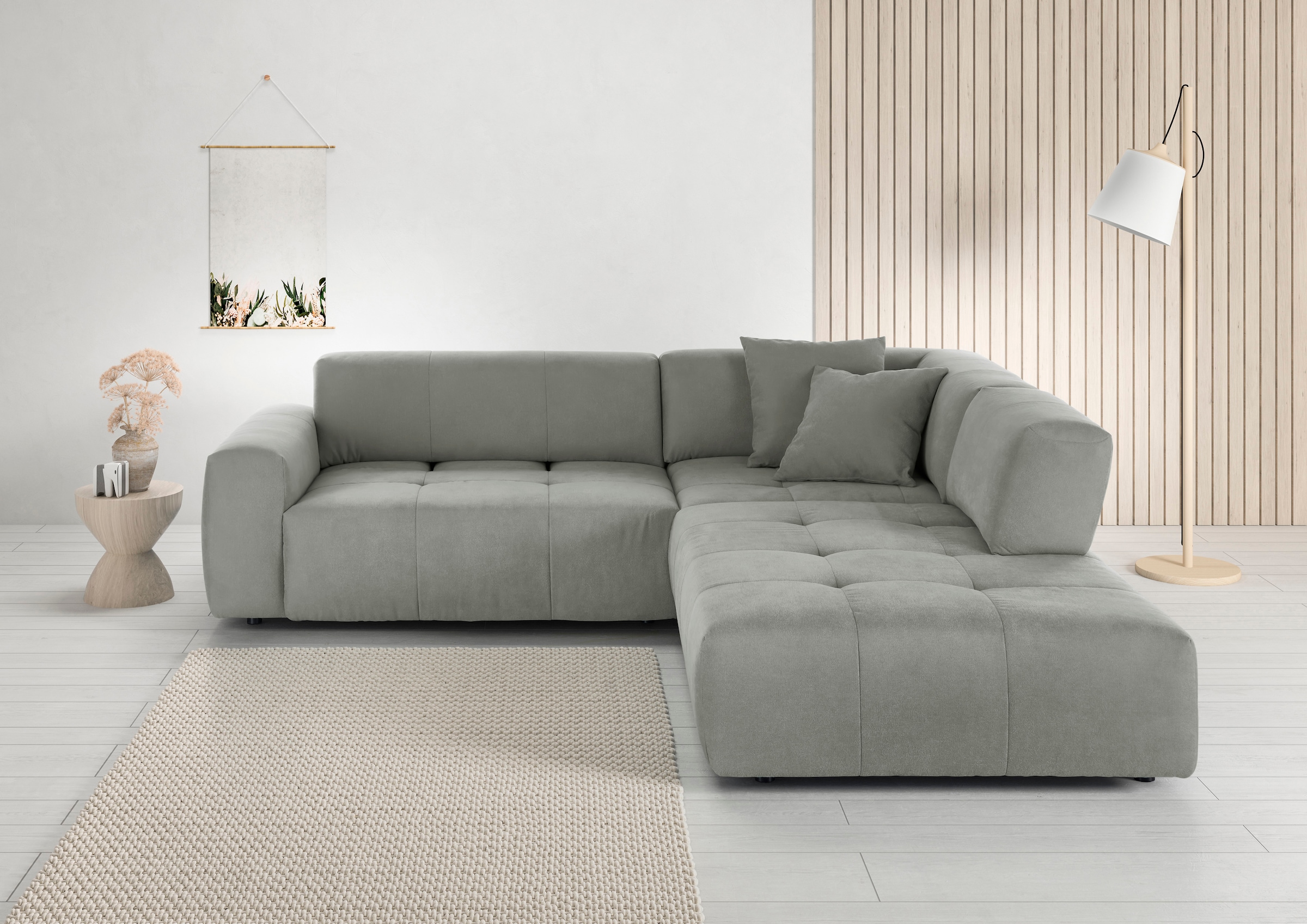 3C Candy Canapé d'angle »Yoshy Komfortsofa, bequem und modern, hochwertige Verarbeitungsdetails« Deux profondeurs d'assise différentes grâce au dossier réglable, forme en L