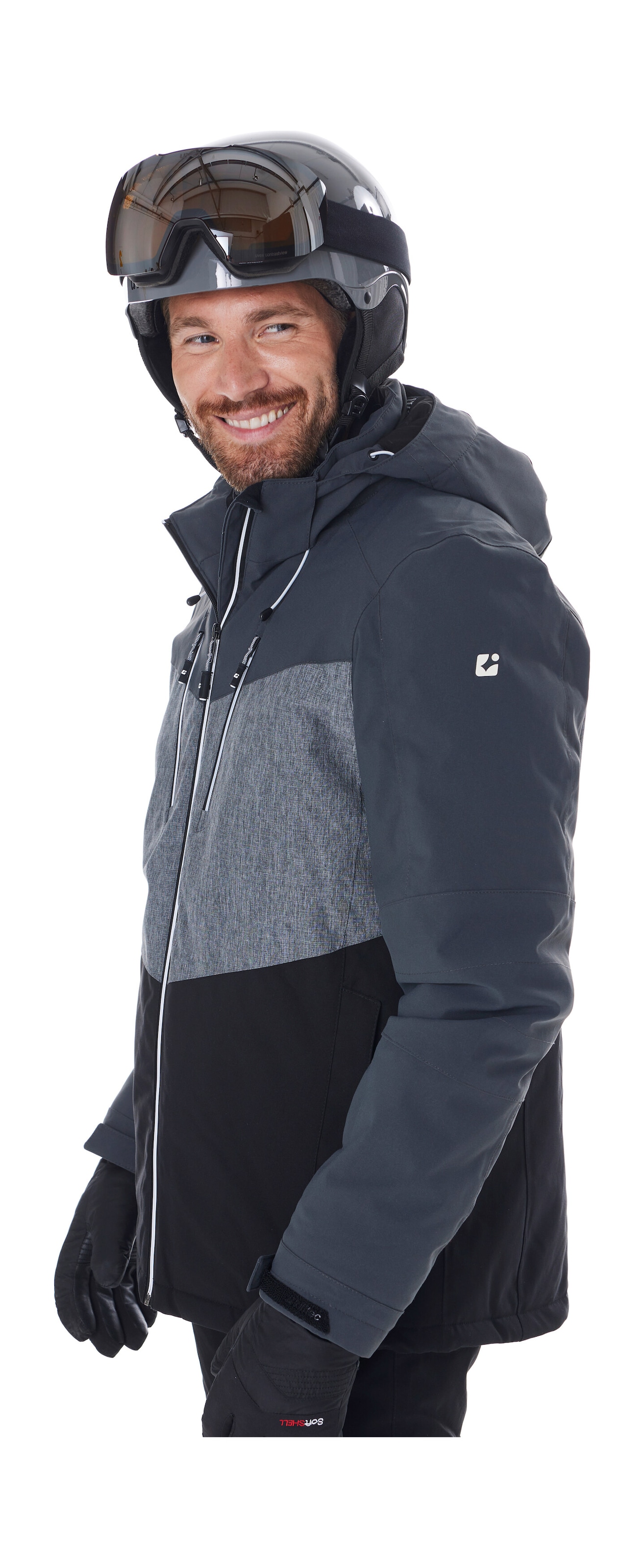 Killtec Veste de ski »KSW 45 MN SKI JCKT« veste de ski tendance, imperméable, avec capuche amovible et jupe pare-neige