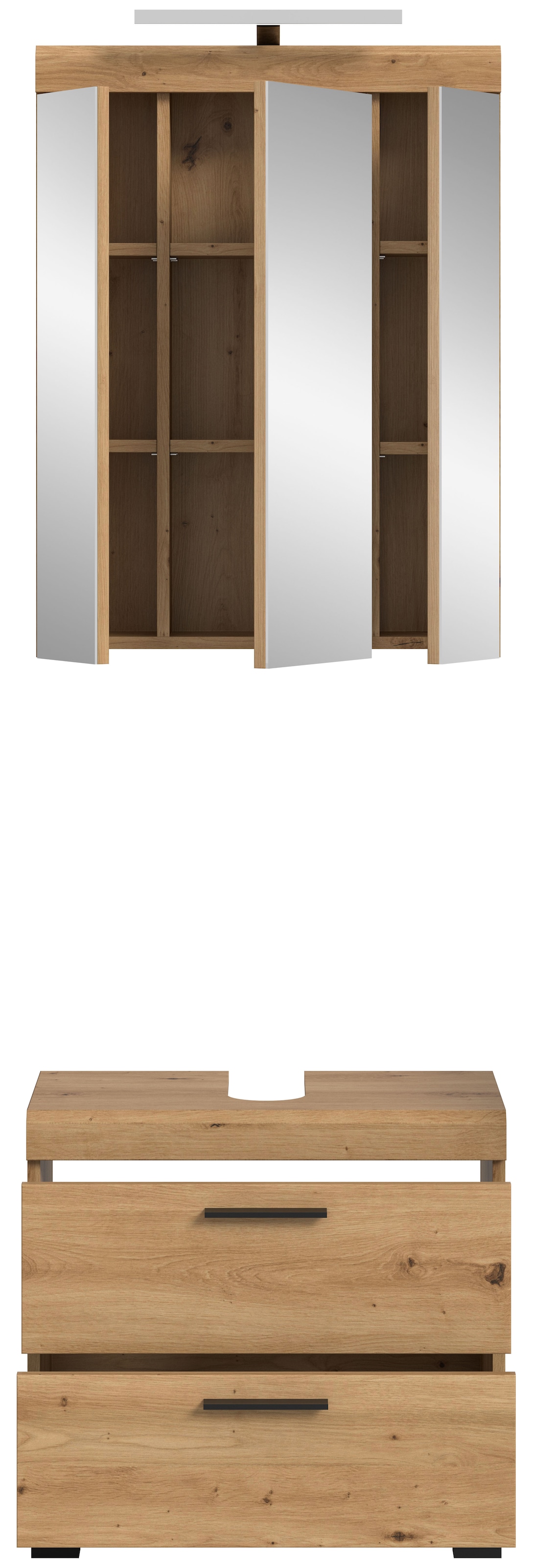welltime Ensemble de meubles de salle de bain »SIENA, 2 teilig, inklusive LED Beleuchtung, bestehend aus:« Ensemble, BEST-SELLER !, 2 cuis tlg.