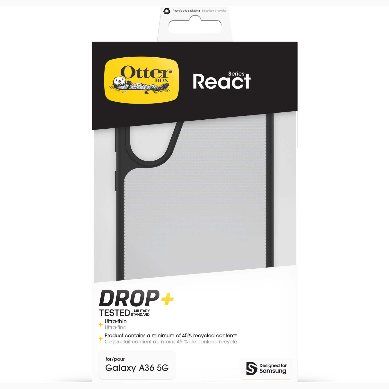 Otterbox Handyhülle »React Series für Samsung Galaxy A36« Samsung Galaxy A36 5G Backcover, Schutzhülle, Handyschutzhülle, Case, Schutzcase, stossfest