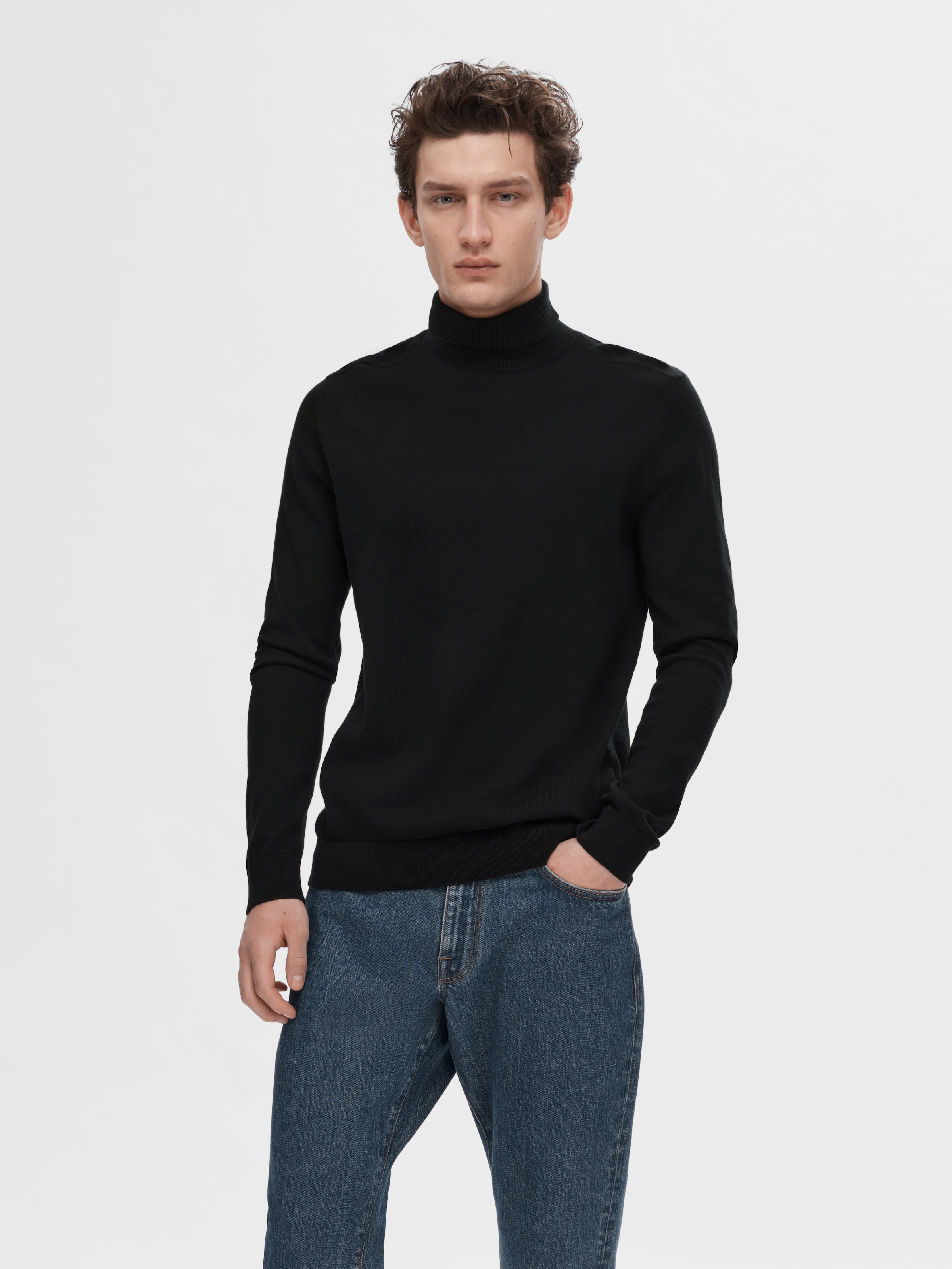 SELECTED Rollkragenpullover »SLHBERG ROLL NECK NOOS«
