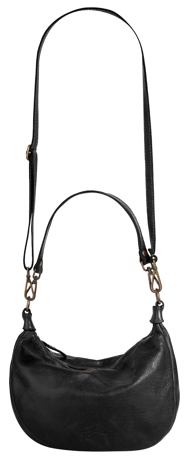 Samantha Look Umhängetasche echt Leder, Made in Italy