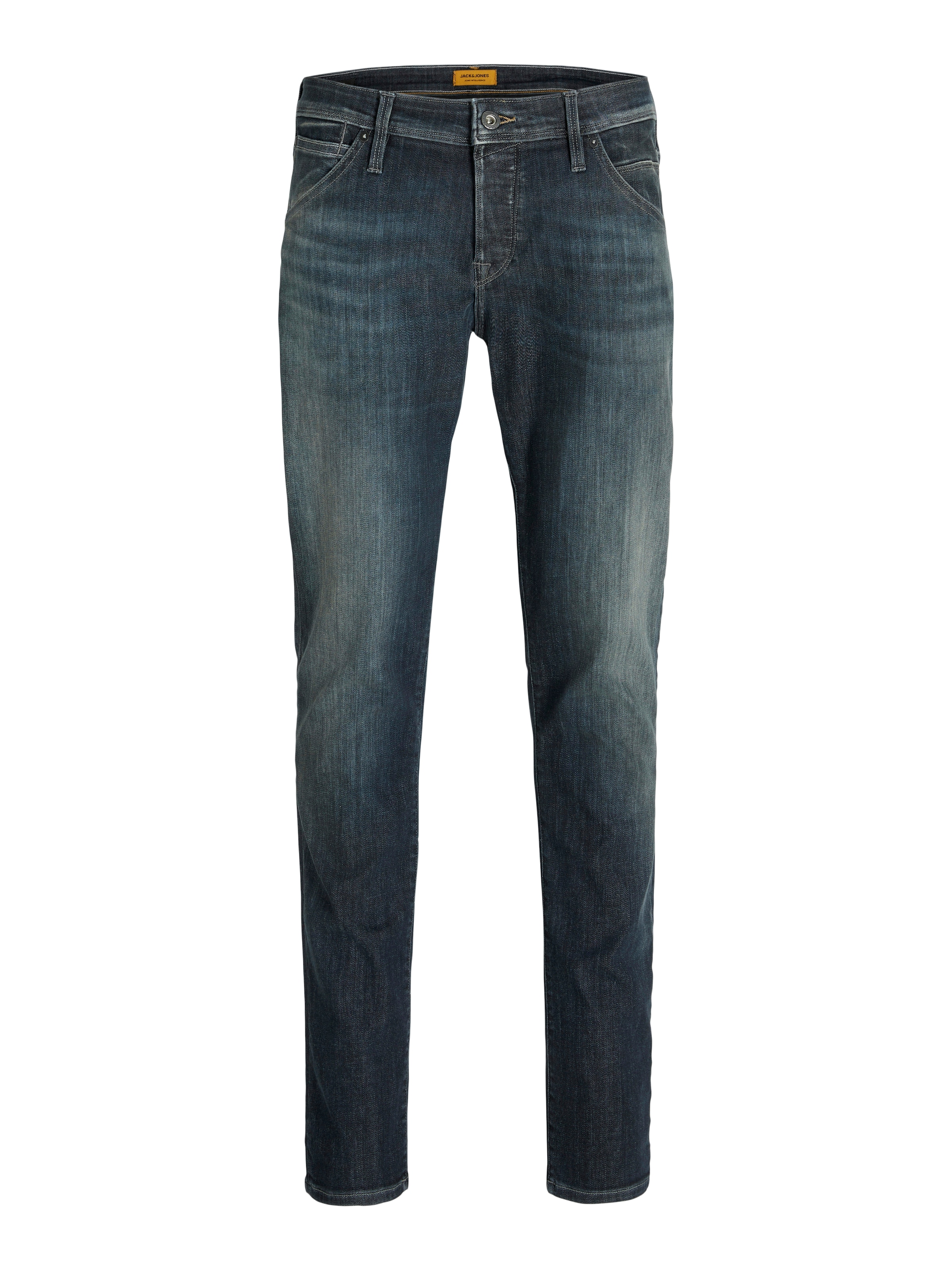 Jack & Jones Slim-fit-Jeans »JJIGLENN – Jeans mit Stretch, niedriger Leibhöhe und Taschen« Baumwollmischung, slim fit