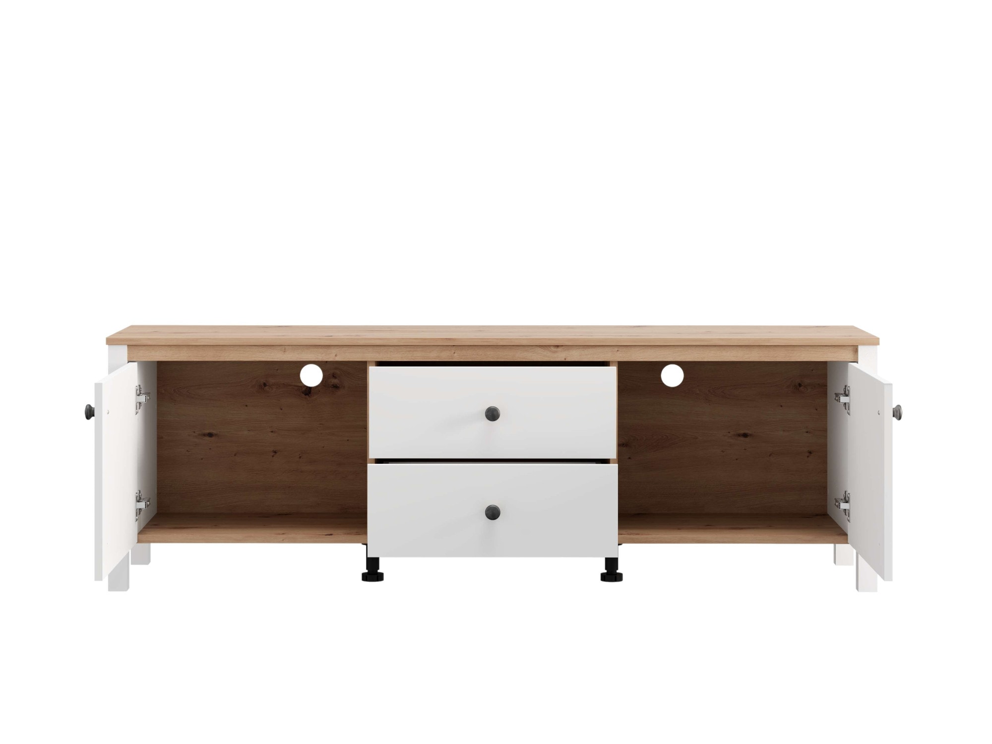 Home affaire Table basse »BEDFORD, TV-Board, TV-Kommode, TV-Schrank, TV-Unterschrank, TV-Möbel« Profil MDF 2D recouvert, marquage à chaud