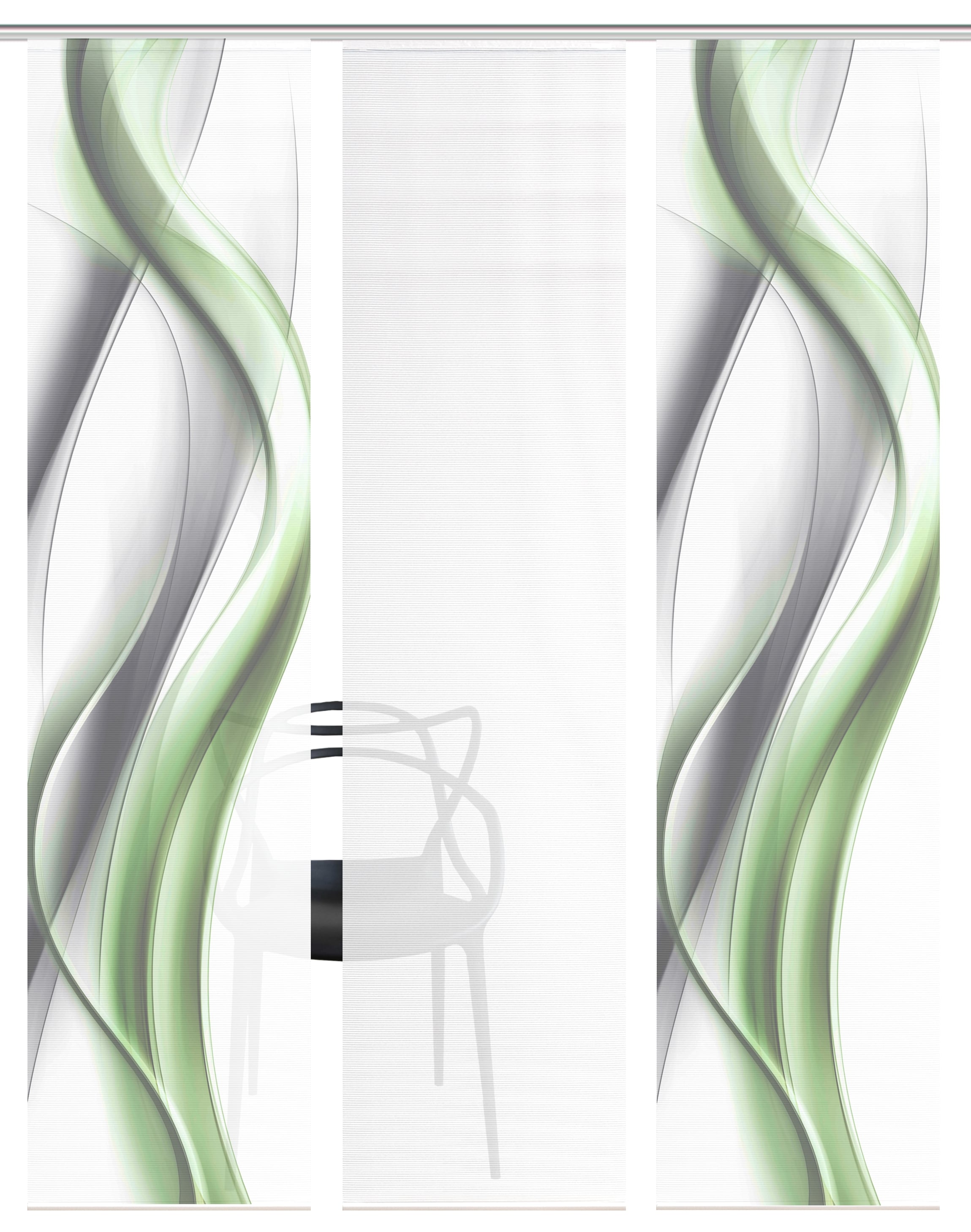 Vision S Rideau coulissant »CARA« Support de panneau 3 cuis tlg. rideau coulissant, aspect bambou, impression numérique, SET