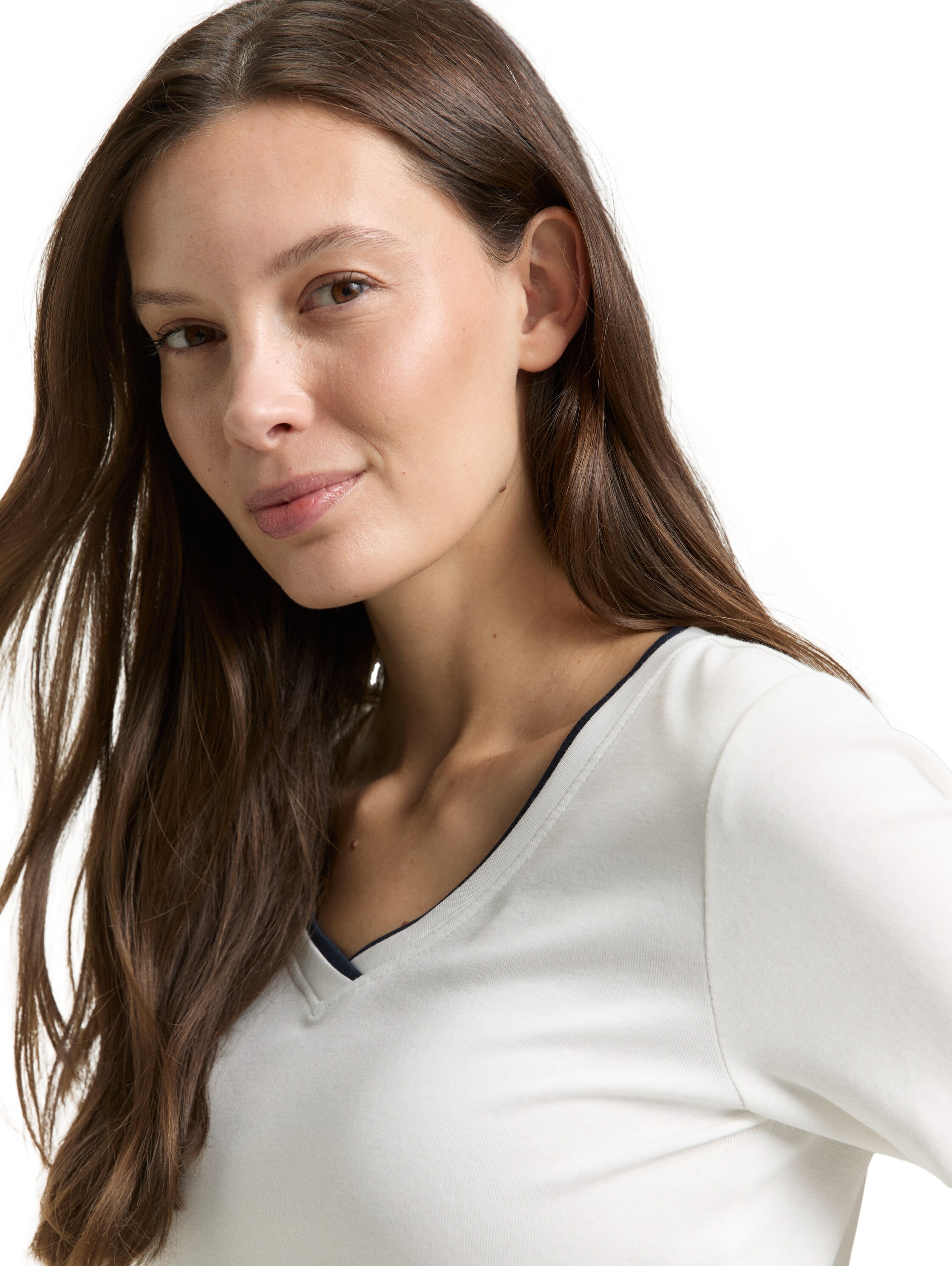 TOM TAILOR T-Shirt mit Kontrast Detail