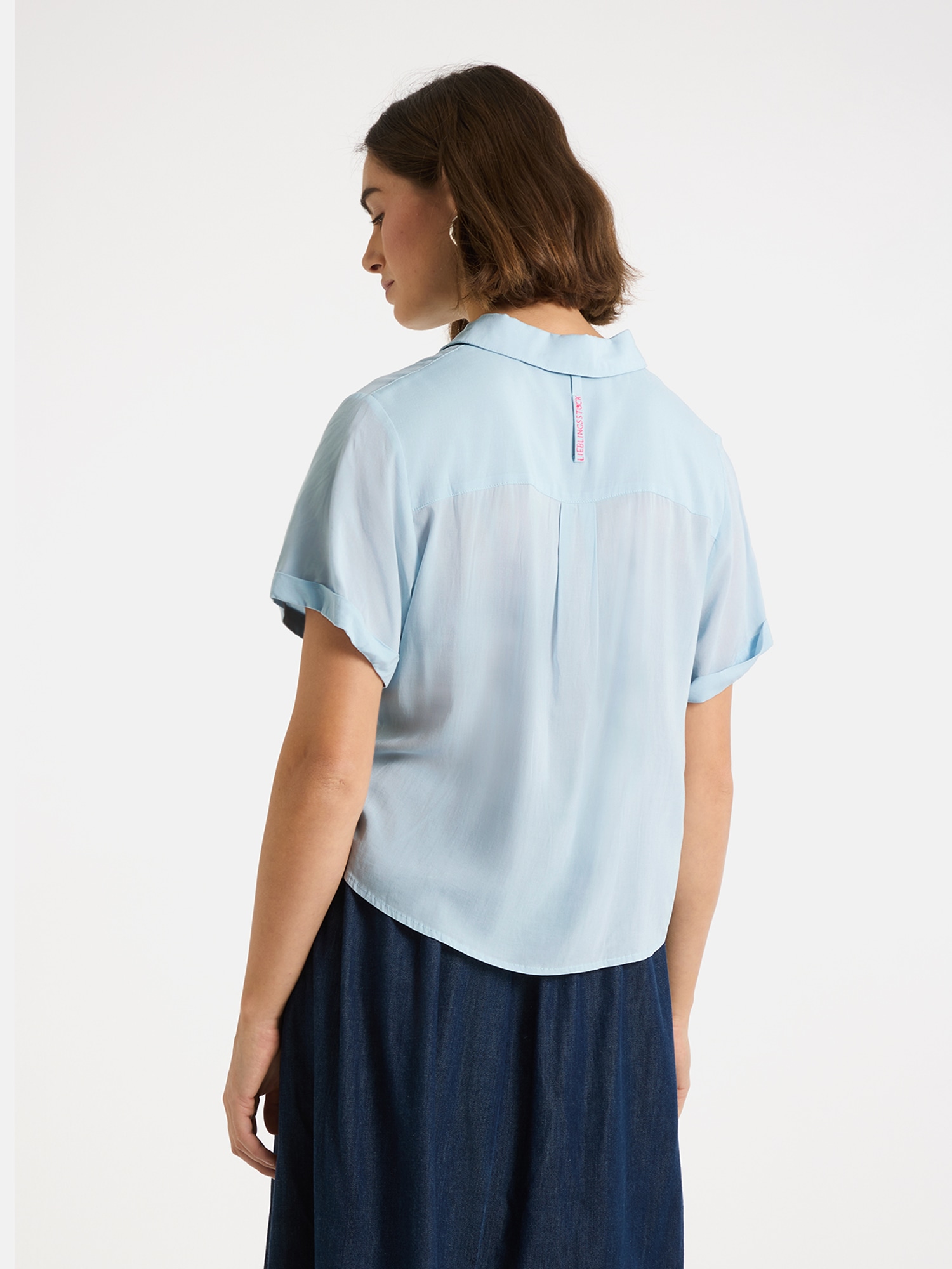 Lieblingsstück Blouse chemise »RulaEP« mit Umschlagsaum an den Ärmeln, lockerer Fit