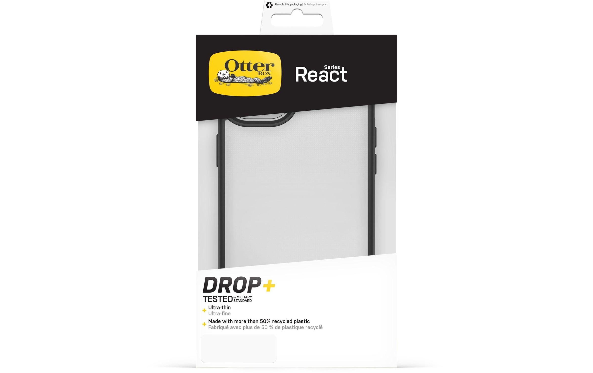 Otterbox Housse pour téléphone portable »React iPhone 15 Plus Schwarz/Transparent« 17,02 cm (6,7 Zoll)