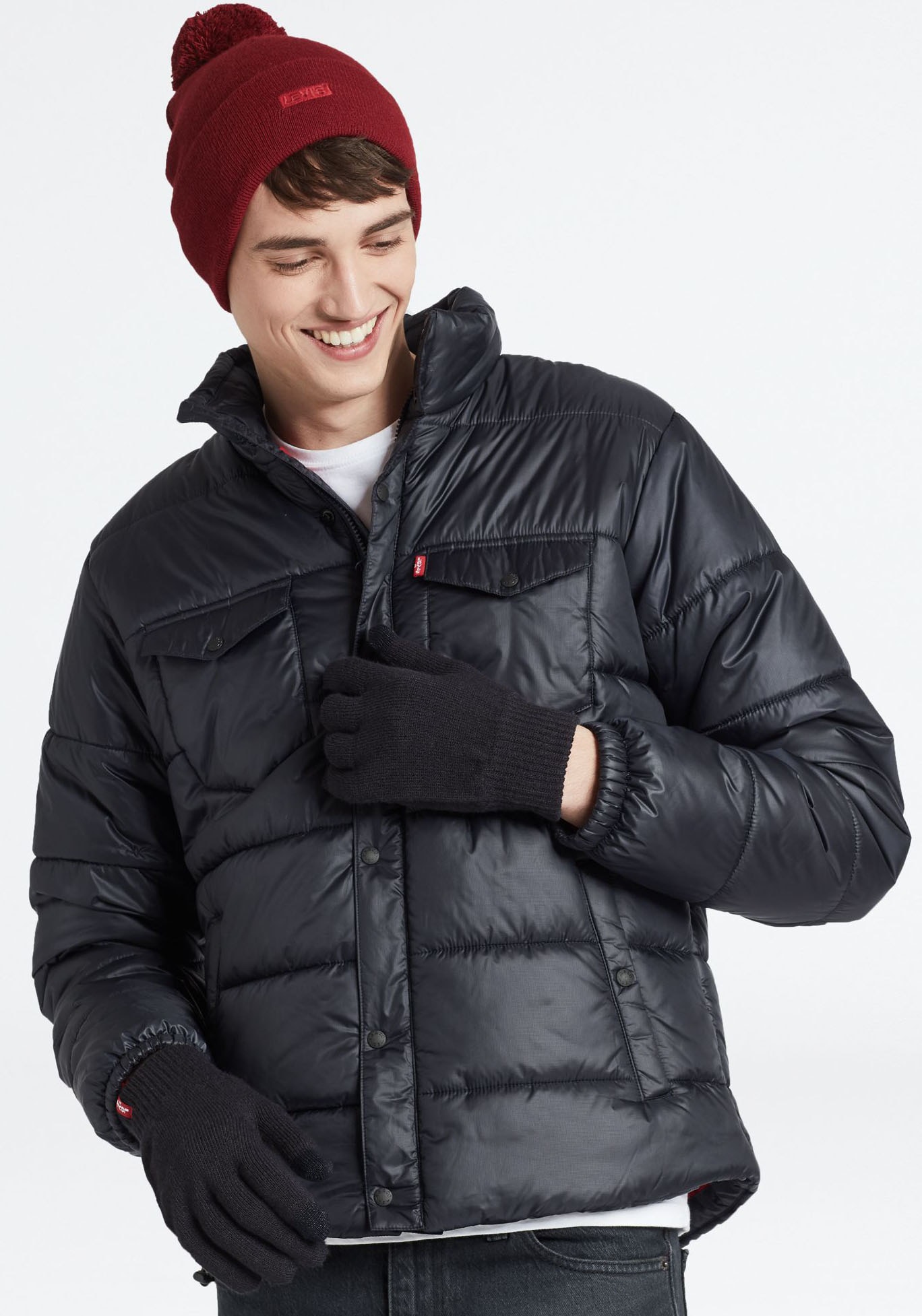 Levi's® Strickhandschuhe »TOUCHSCREEN« mit Touchfunktion, einfache Bedienung von Smartphones an kalten Tagen