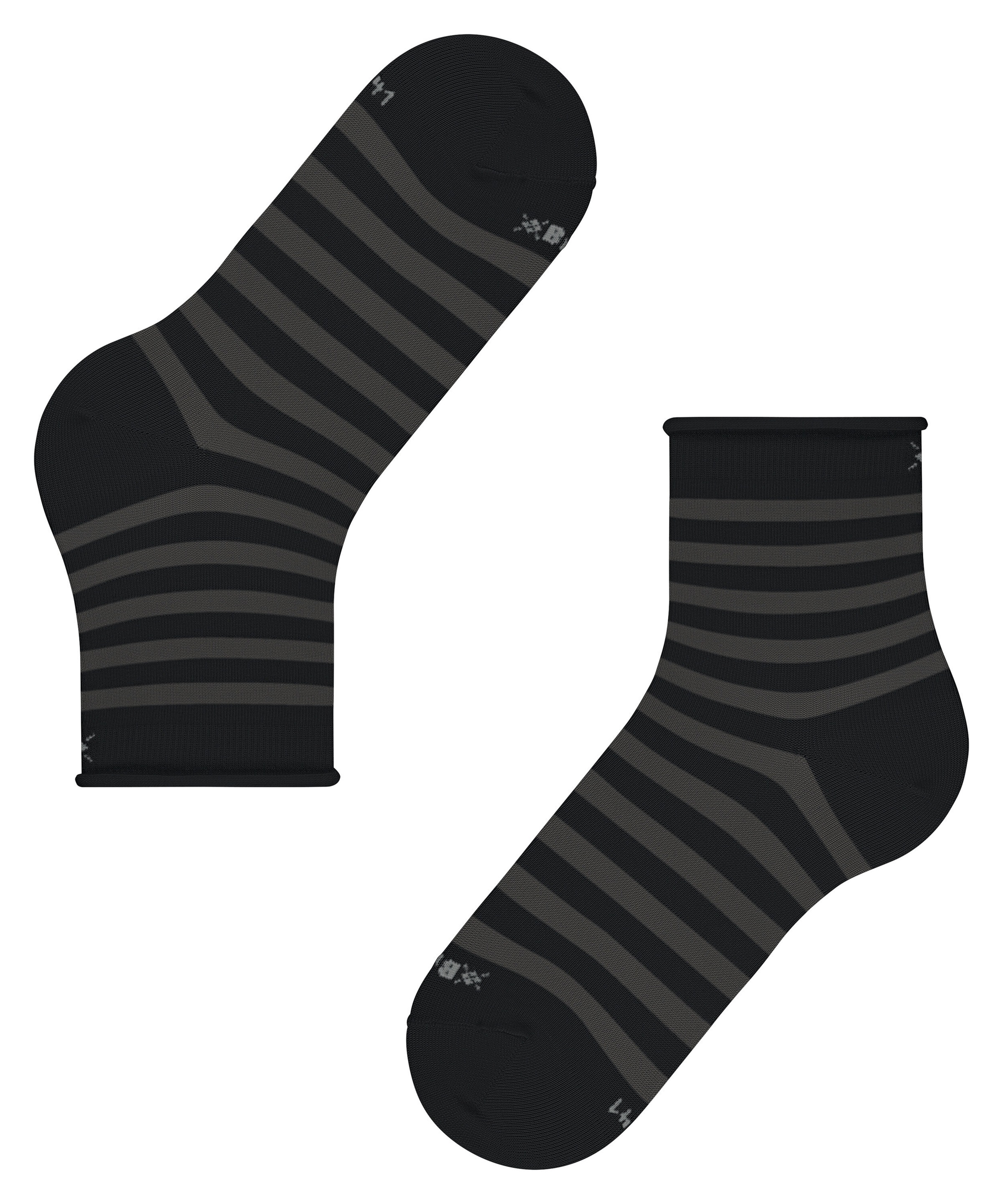 Burlington Chaussettes courtes »Swansea« taille unique 36-41, motif rayé moderne, bord-côte roulé