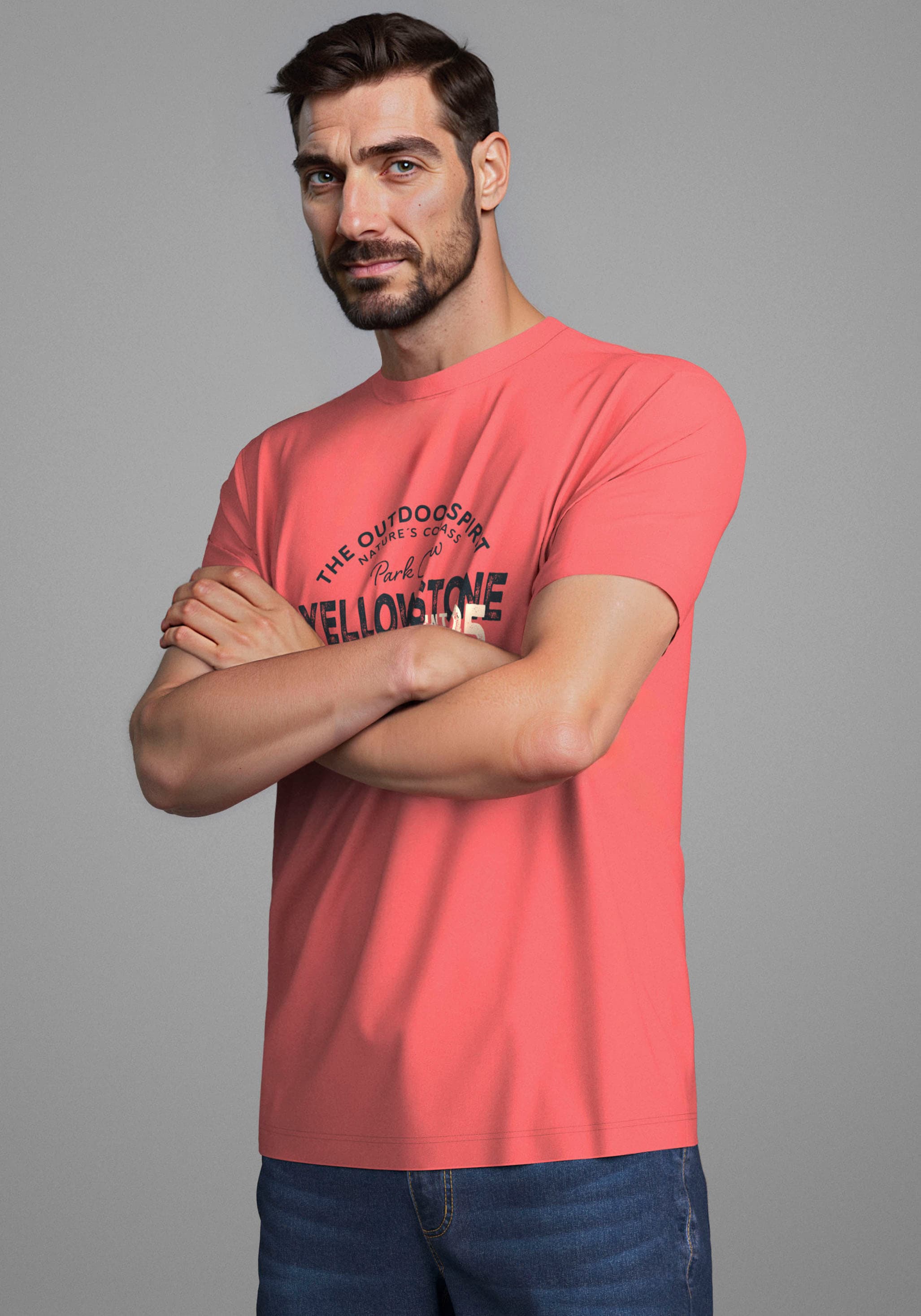 Man's World Shirt à col rond »Neue Kollektion!« mit Print