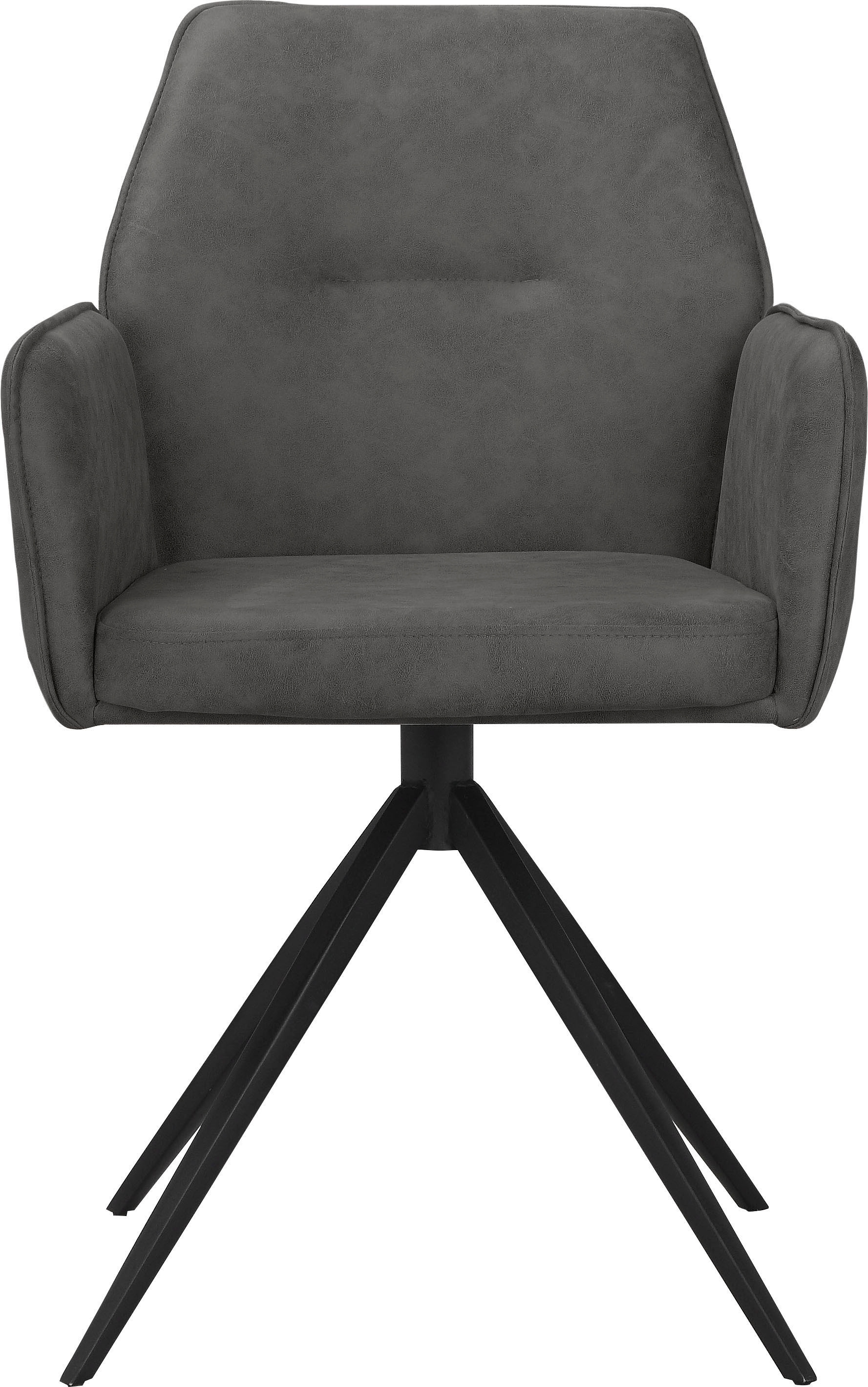 GOODproduct Esszimmerstuhl »Ozias« () Sitz und Rücken gepolstert, Gestell aus Metall schwarz, Sitzhöhe 50 cm, 2er Set