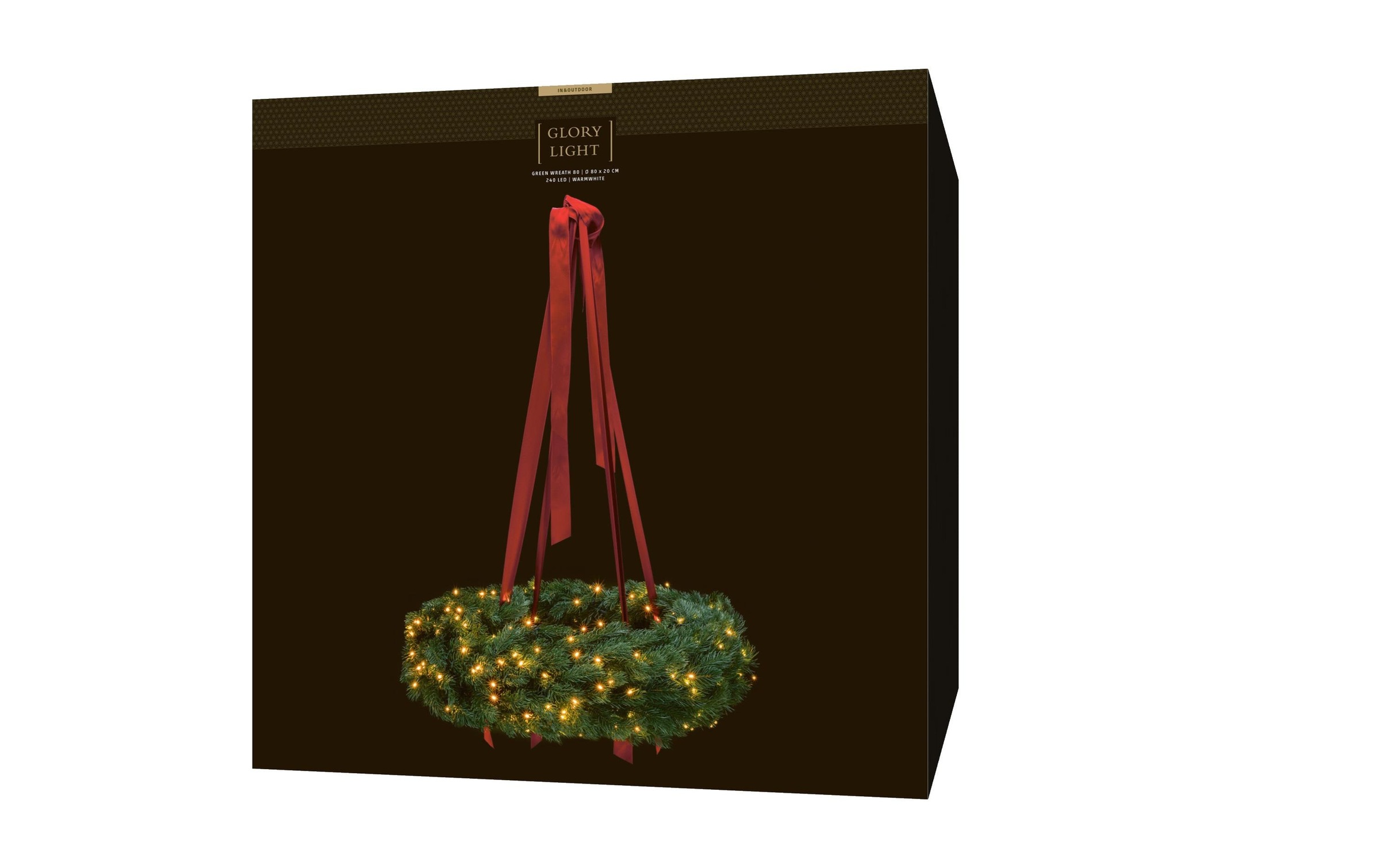 STT LED Dekofigur »Green Wreath 80 cm« Warmweiss