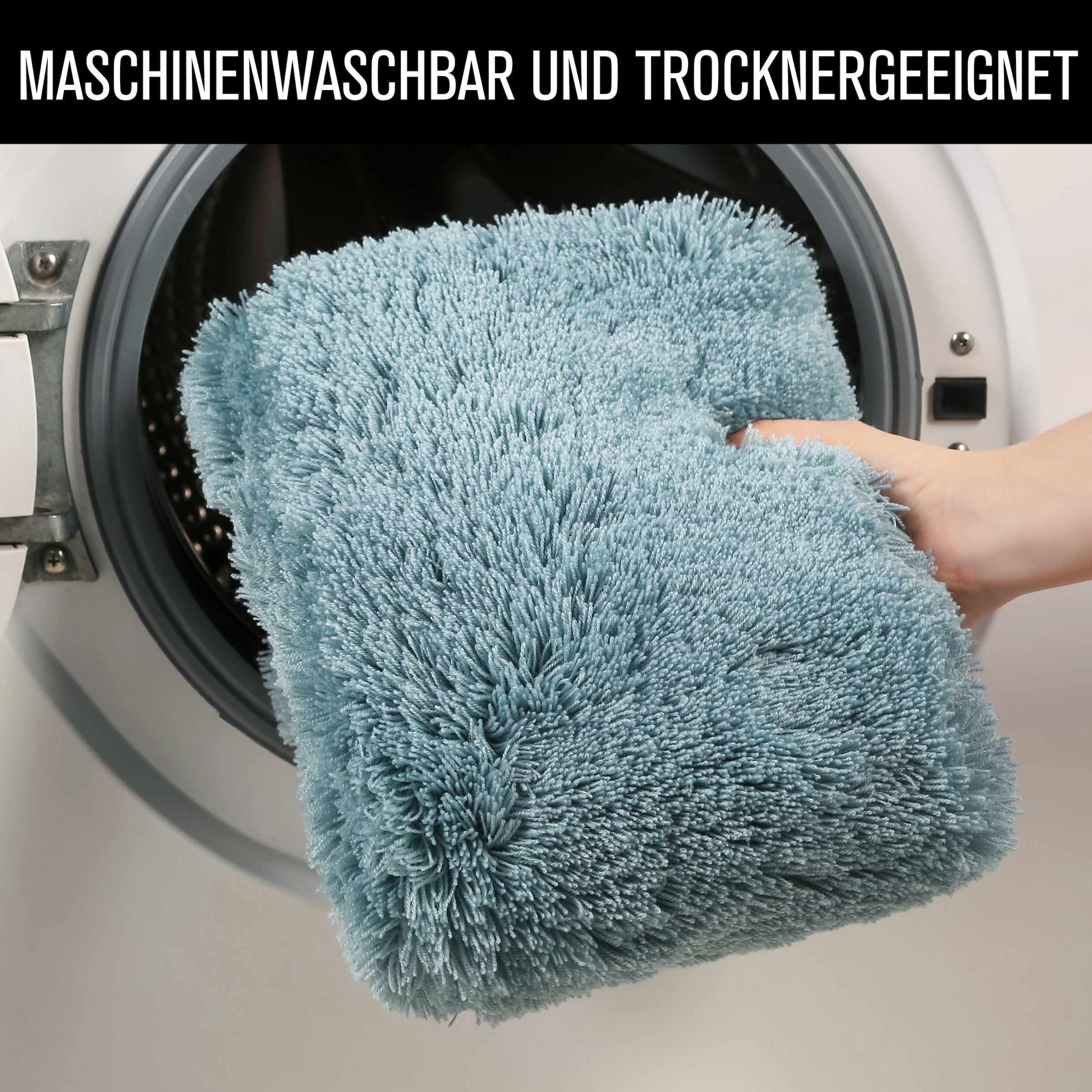 Möve Badematte »Loft, Badvorleger, Badezimmer Teppich« Höhe 30 mm rutschhemmend beschichtet fussbodenheizungsgeeignet | schnell trocknend | strapazierfähig Badteppich, Badematten auch als 2 teiliges Set & rund