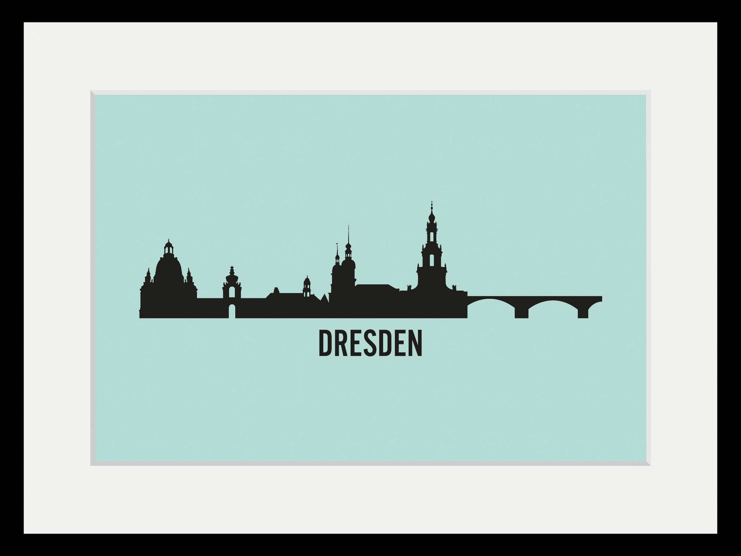 queence Bild »Dresden Skyline« Deutschland | Dresden | Gebäude | Stadt | Städte 1 Stk. tlg. HD Premium Poster-Druck inkl. Holzrahmen