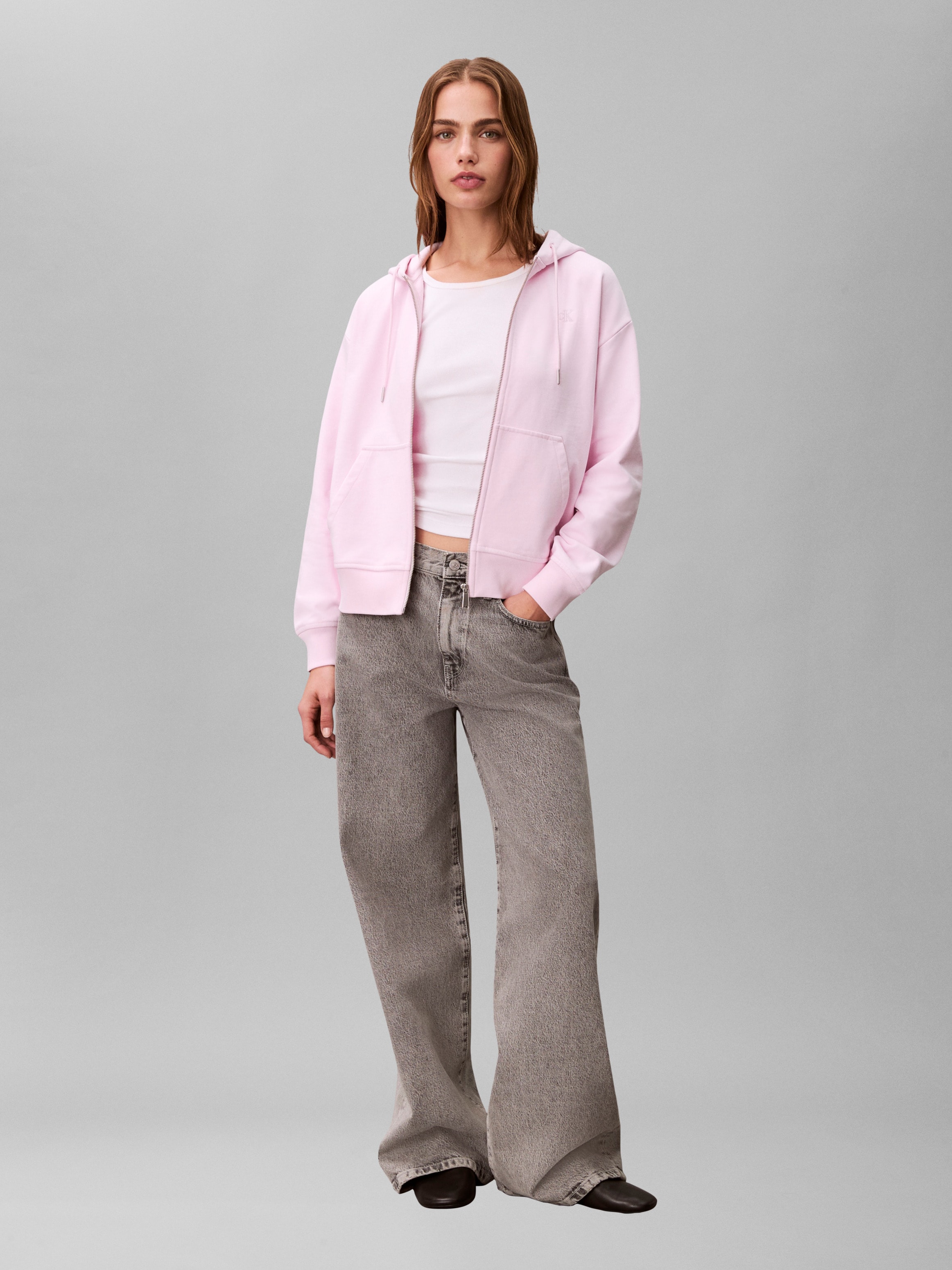 Calvin Klein Jeans Kapuzensweatshirt »ARCHIVE LOGO FRENCH TERRY FZ HOO«, Mit Rundhalsausschnitt, regular fit
