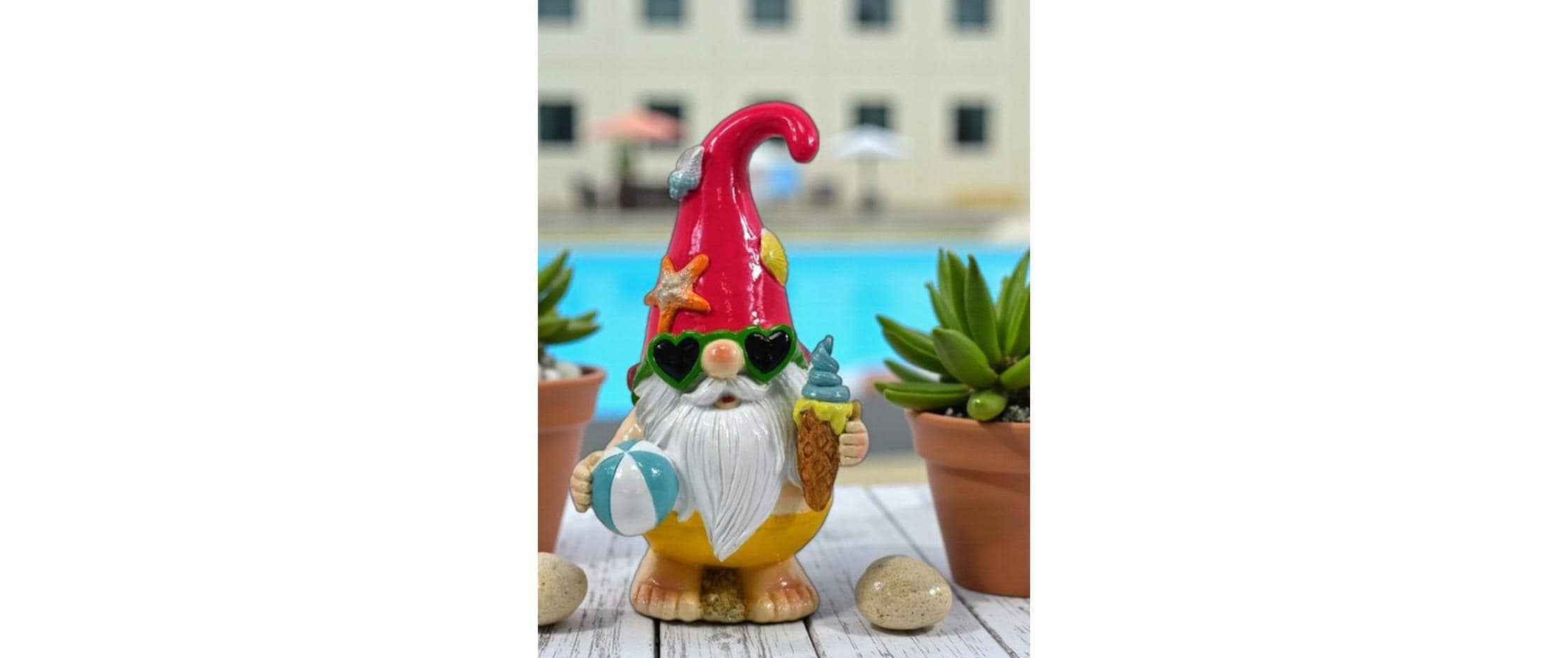   Nain de jardin »Dameco Gartenzwerg Beach 2-er Set, 8 cm x 11 cm x 18 cm«