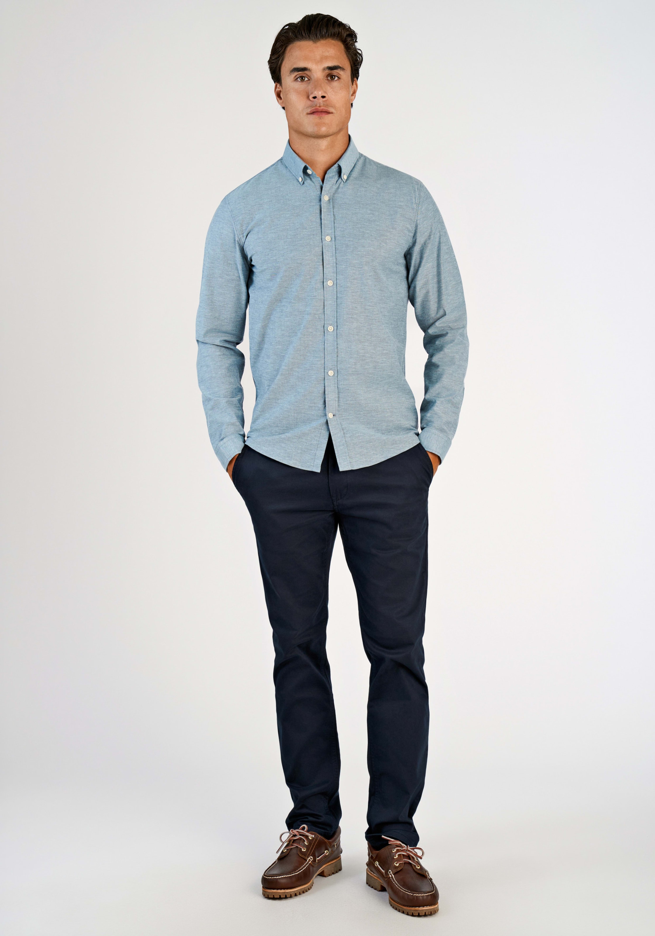 LINDBERGH Chemise à manches longues mit Button-Down-Kragen