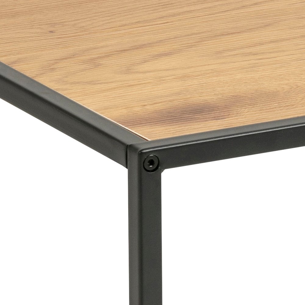 ACTONA GROUP Table basse structure métallique au look industriel moderne, carrée, largeur 60 cm