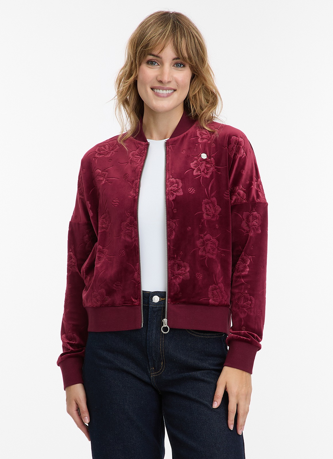 Ragwear Veste sweat »DORON VELVET« weiche Samt Optik