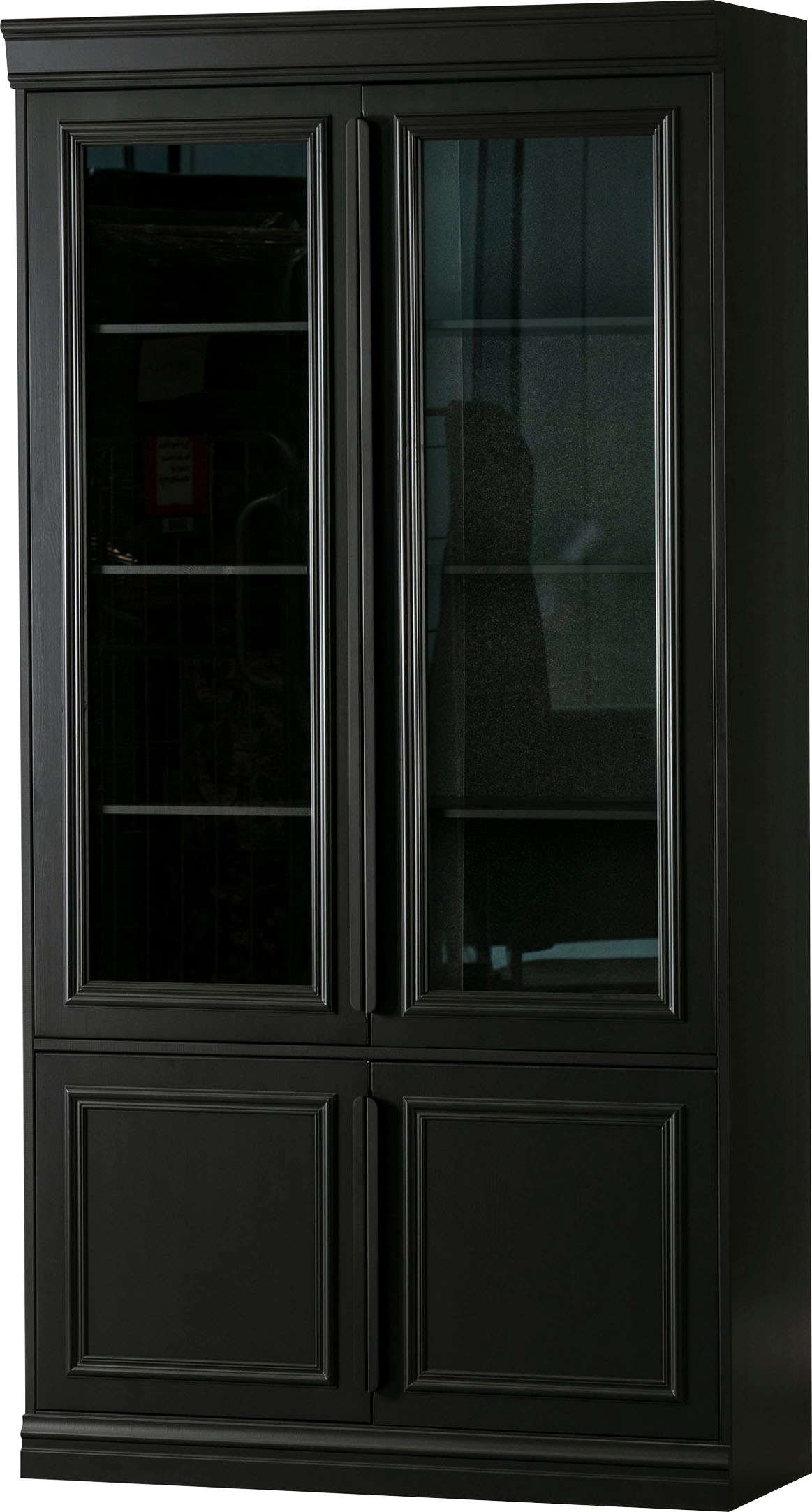 WOOOD Vitrine »Organize FSC®-Kiefernholz mit Glastüren, H 215 x B 110 x T 44 cm« Tragkraft 15 kg pro Boden, höhenverstellbare Böden, pfleigleicht