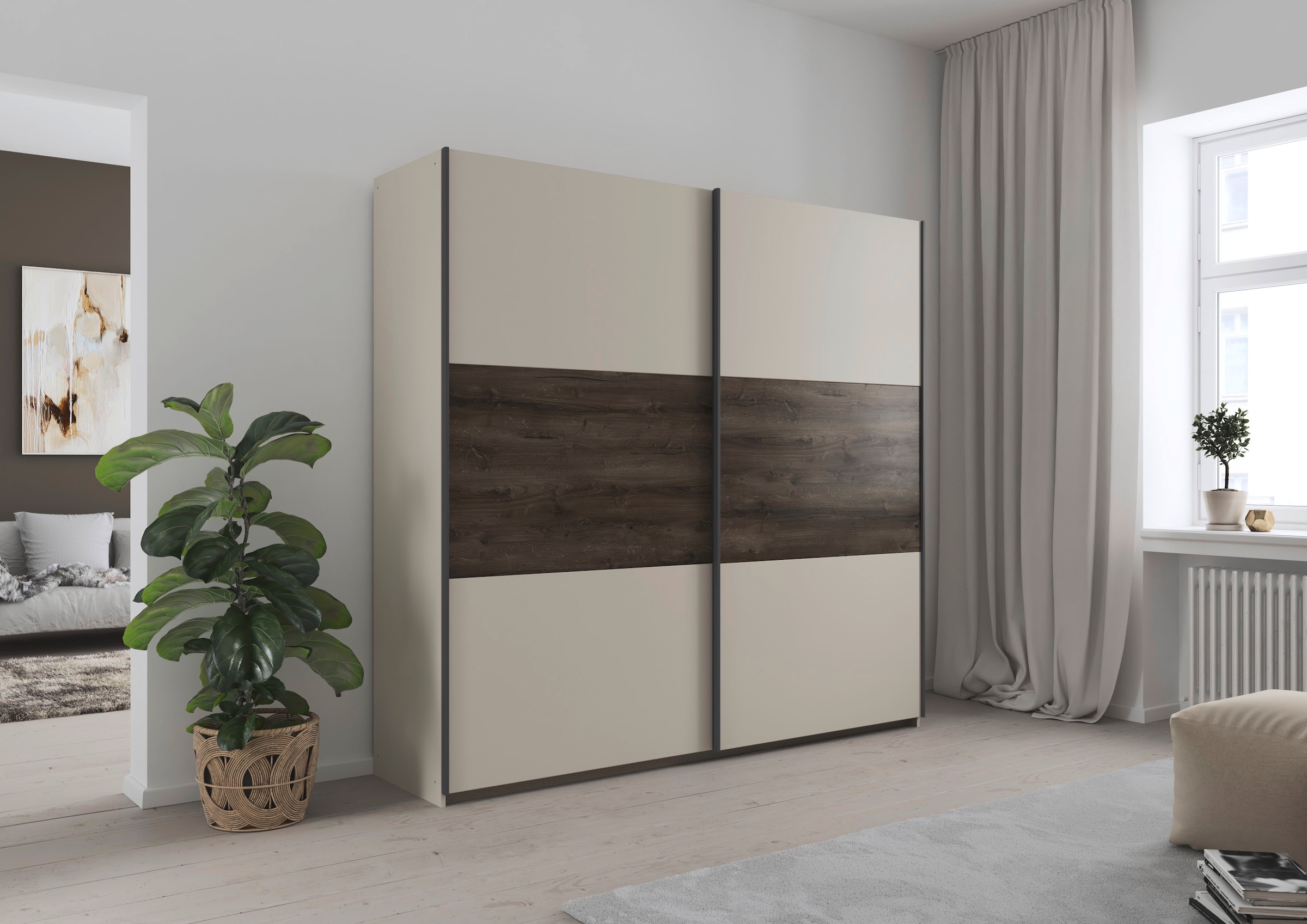 rauch »Kleiderschrank Schrank Garderobe Schlafzimmerschrank SAJO« in 2 Breiten (218, 261 cm) optional mit Spiegel MADE IN GERMANY