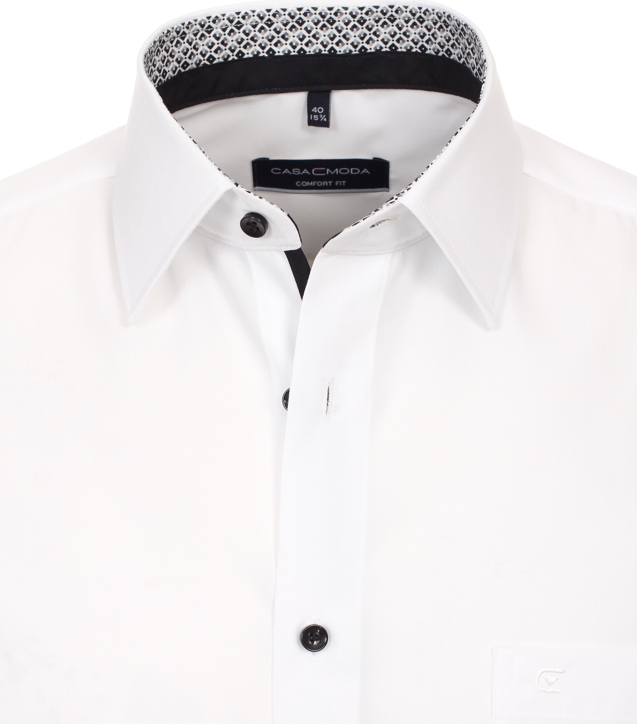 CASAMODA Chemise d'affaires »Businesshemd« Avec boutons contrastants et col chemise / coton