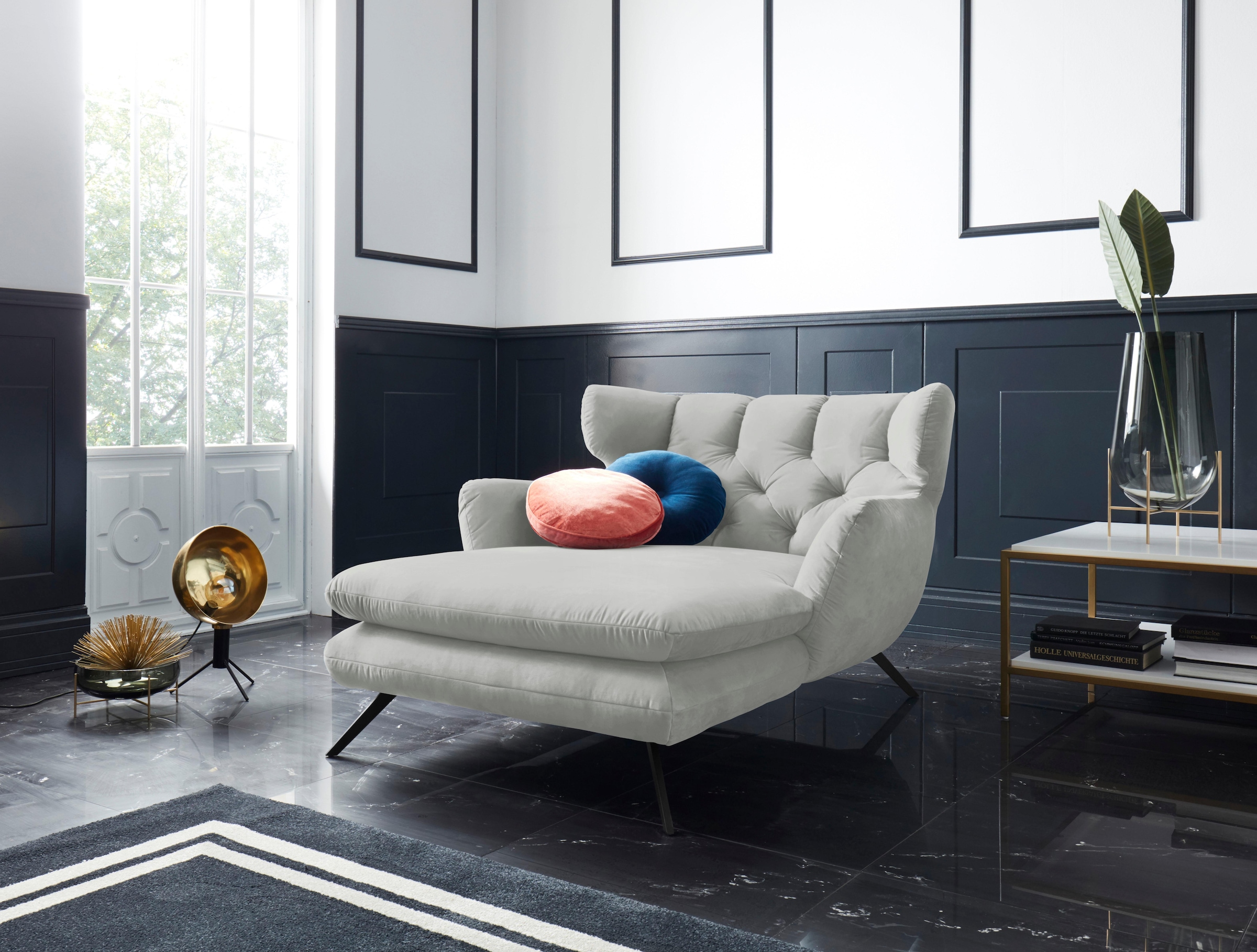 3C Candy Canapé 2 places »Beatrice Loungesessel, Ohrensessel, bequem zum Relaxen, Breite 100cm« avec couture boutonnée au dos, fauteuil TV, fauteuil relax