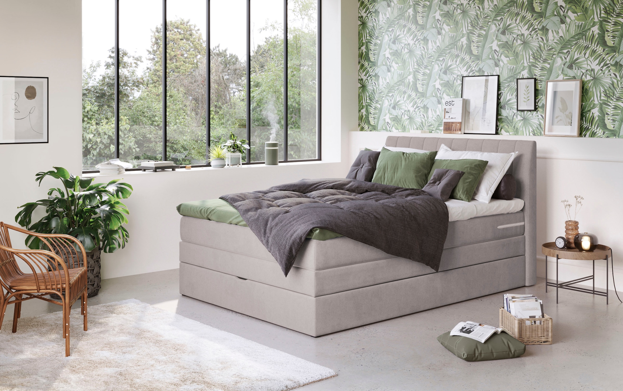 COTTA Lit boxspring »Shark inkl. Bettkasten und Topper« erhältlich in den Breiten 140x200cm, 160x200cm und 180x200cm