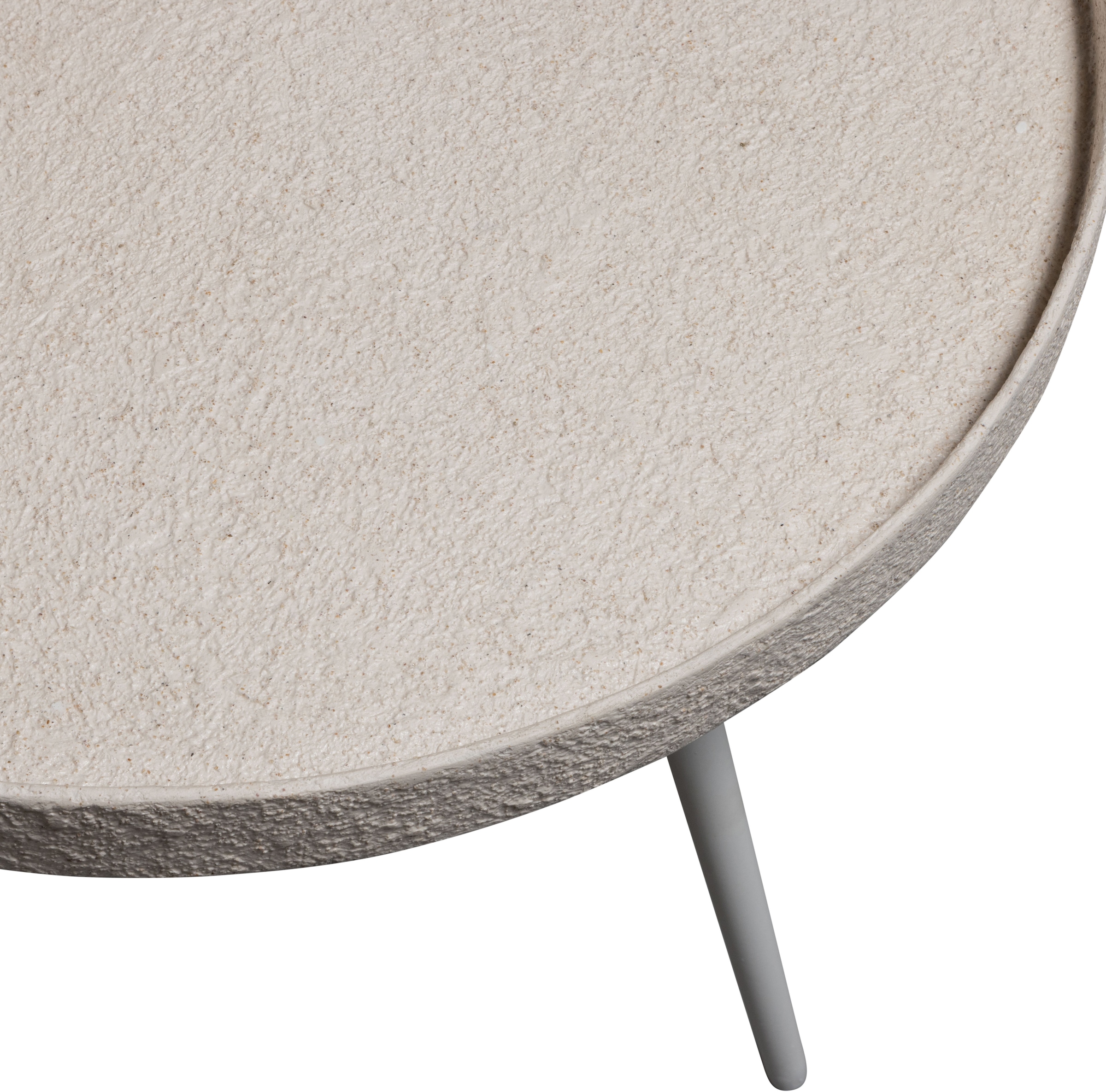 WOOOD Beistelltisch »Bounds mit Metallbeinen und Multiplex-Zinkbeschichtung Ø 74 x H 40 cm« 4 cm Randerhöhung, Tragkraft 20 kg, Metallbeine Höhe 36 cm