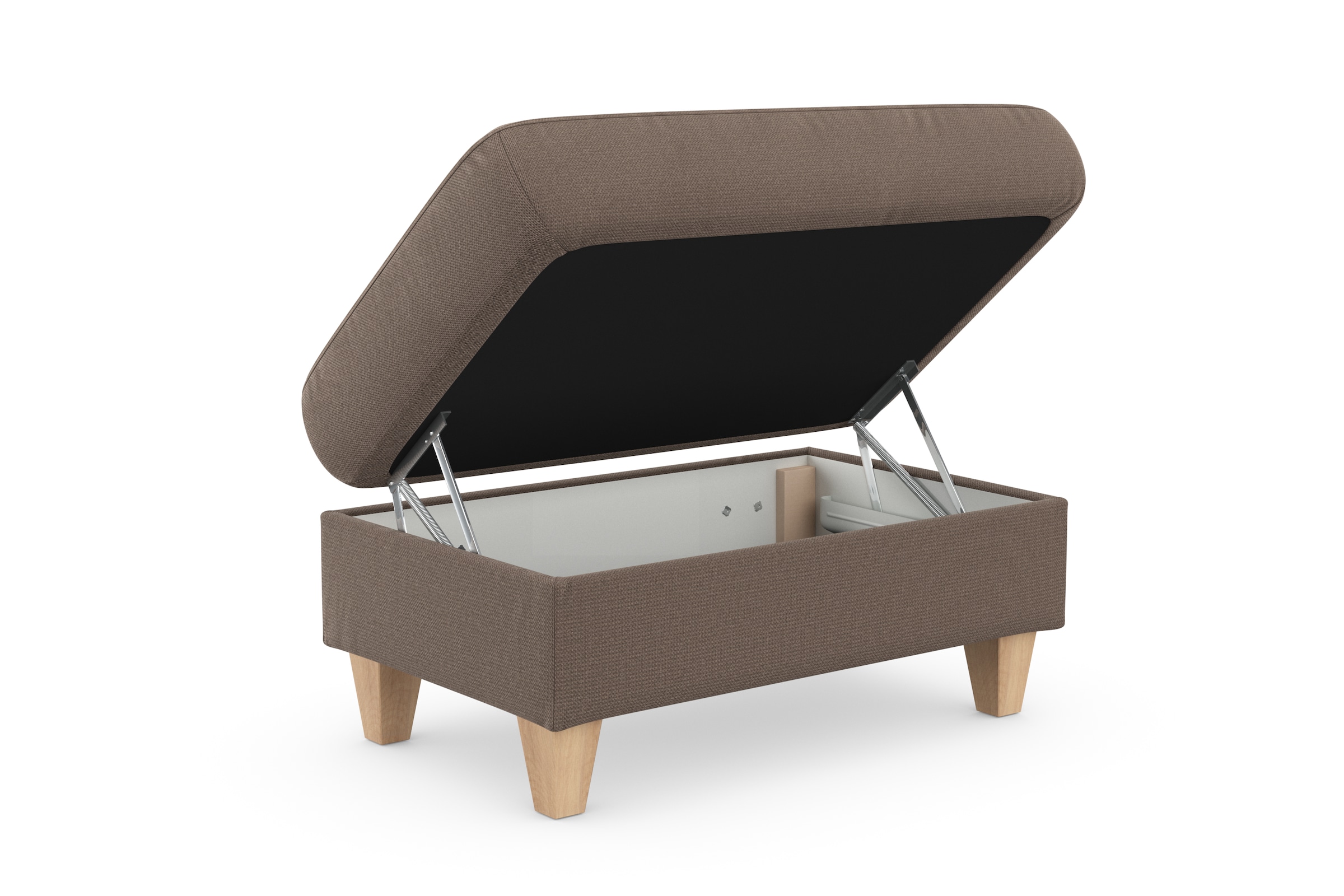 sit&more Stauraumhocker »Farö« mit Stauraum und Federkern und naturfarbenen Füssen