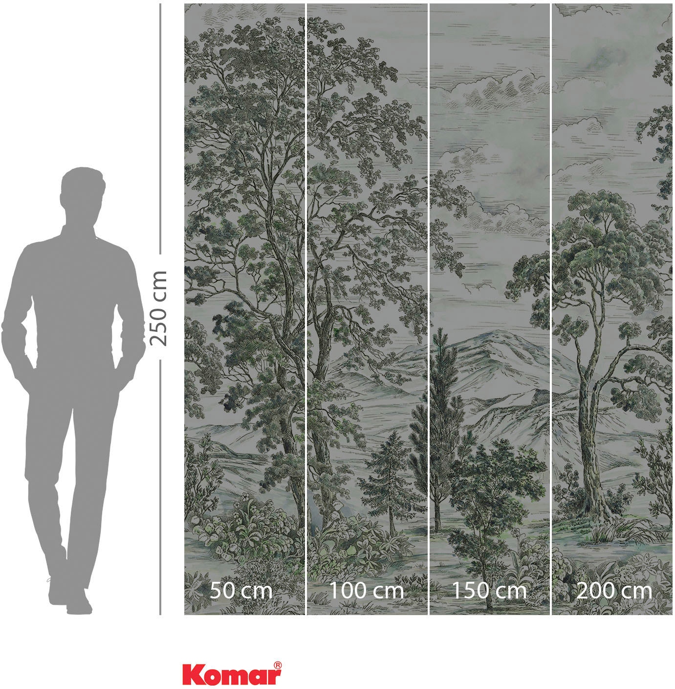 Komar Vliestapete »Digitaldruck Vlies -  Forest Fairy - Grösse 200 x 250 cm« bedruckt glatt Wohnzimmer, Schlafzimmer