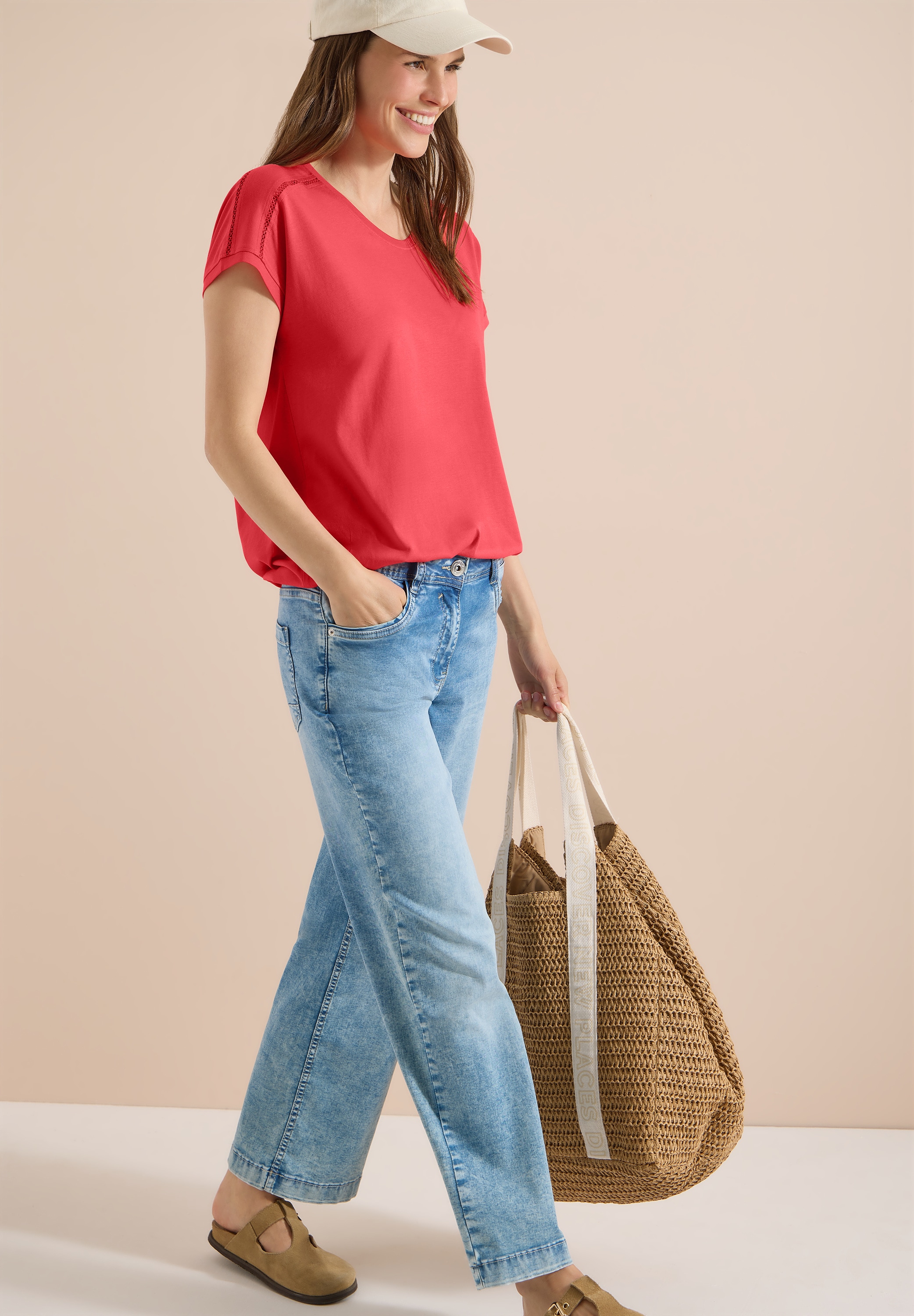 Cecil T-shirt avec ceinture élastique