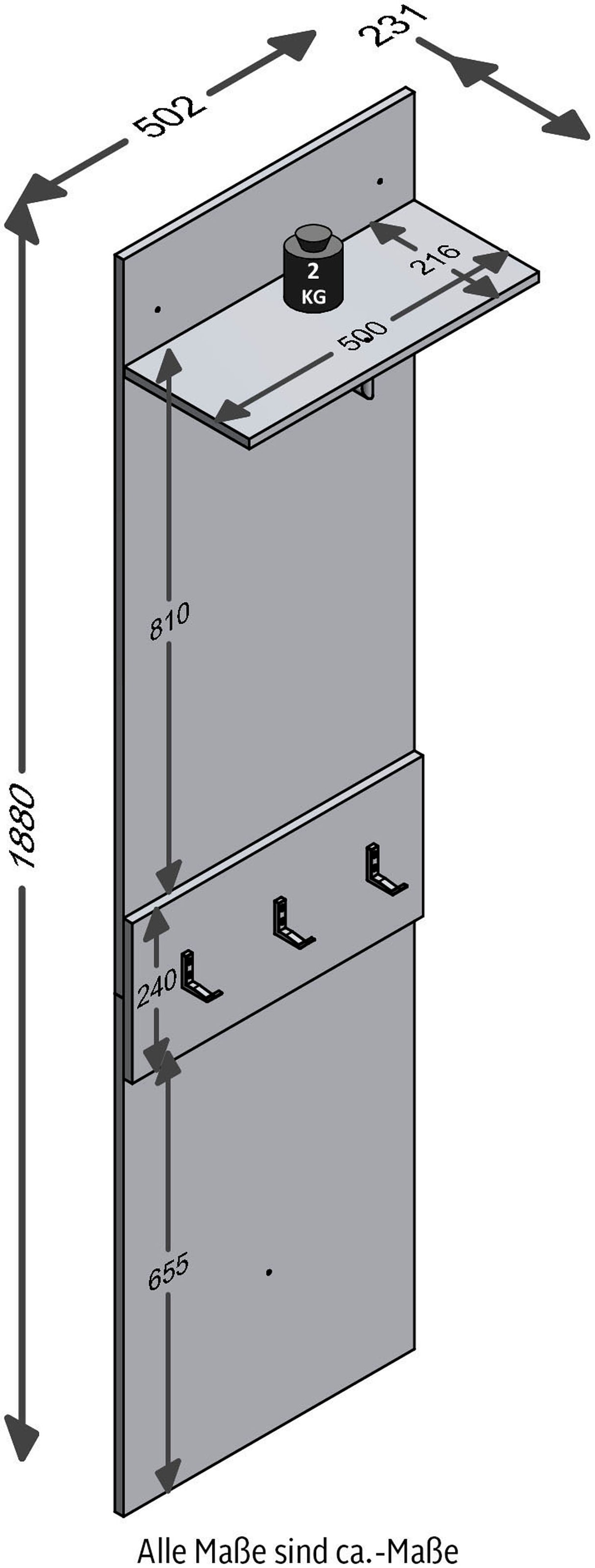 FMD Panneau de vestiaire »Verona«