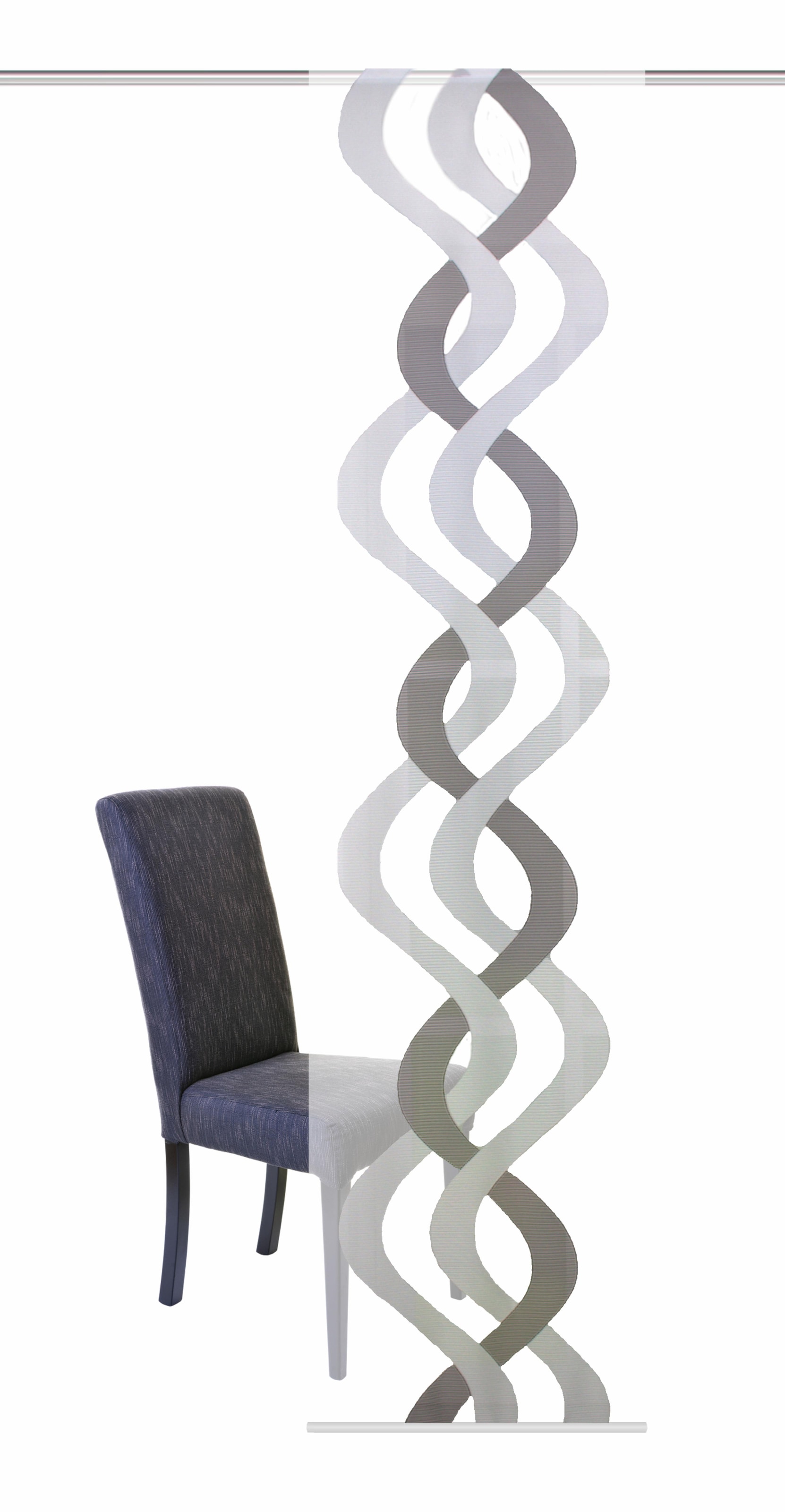 HOME WOHNIDEEN Rideau coulissant »RONALD« Velcro 1 cuis tlg. HxL : 245x60, accessoires de fixation inclus